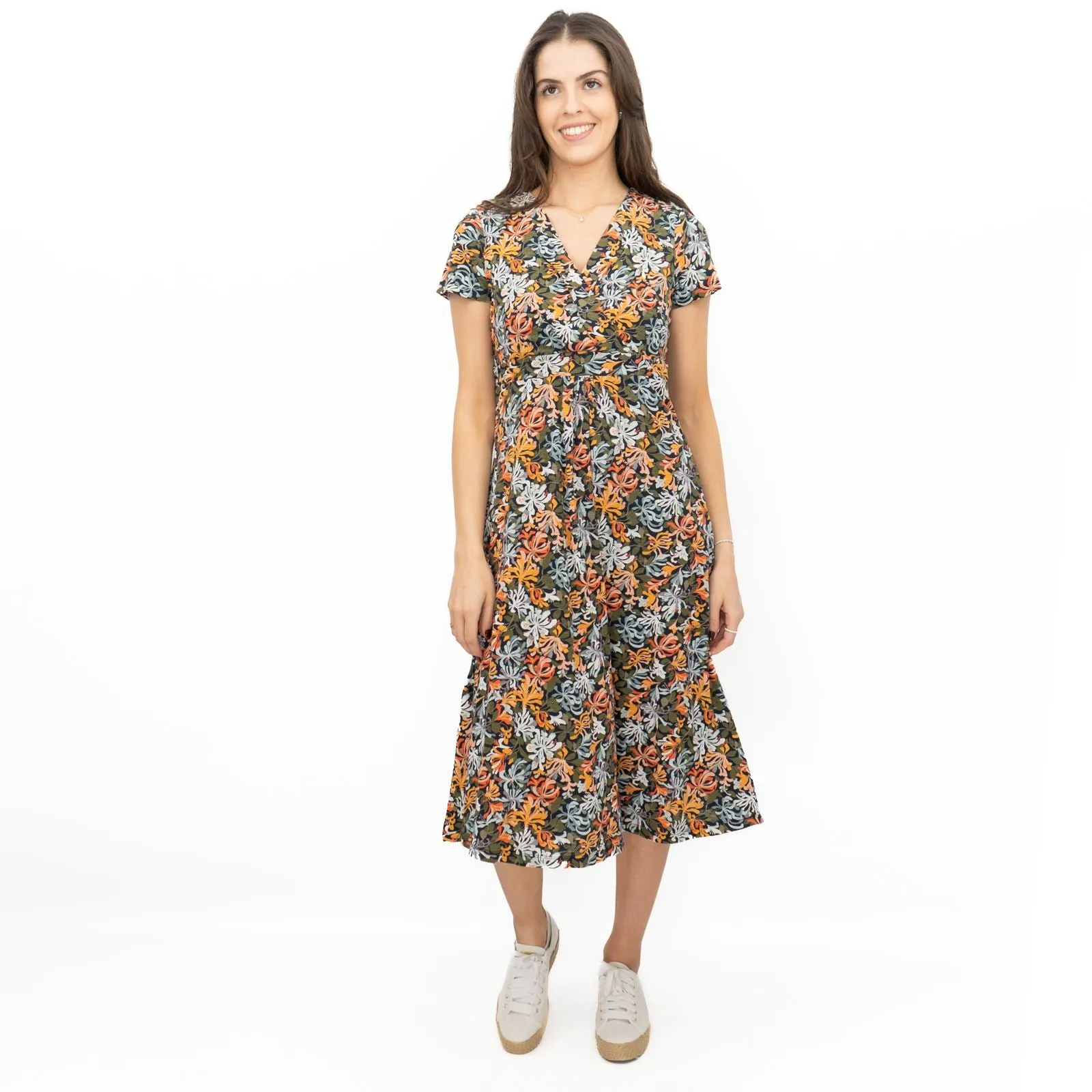 Seasalt Chapelle Midi Dress Honeysuckle Maritime Print