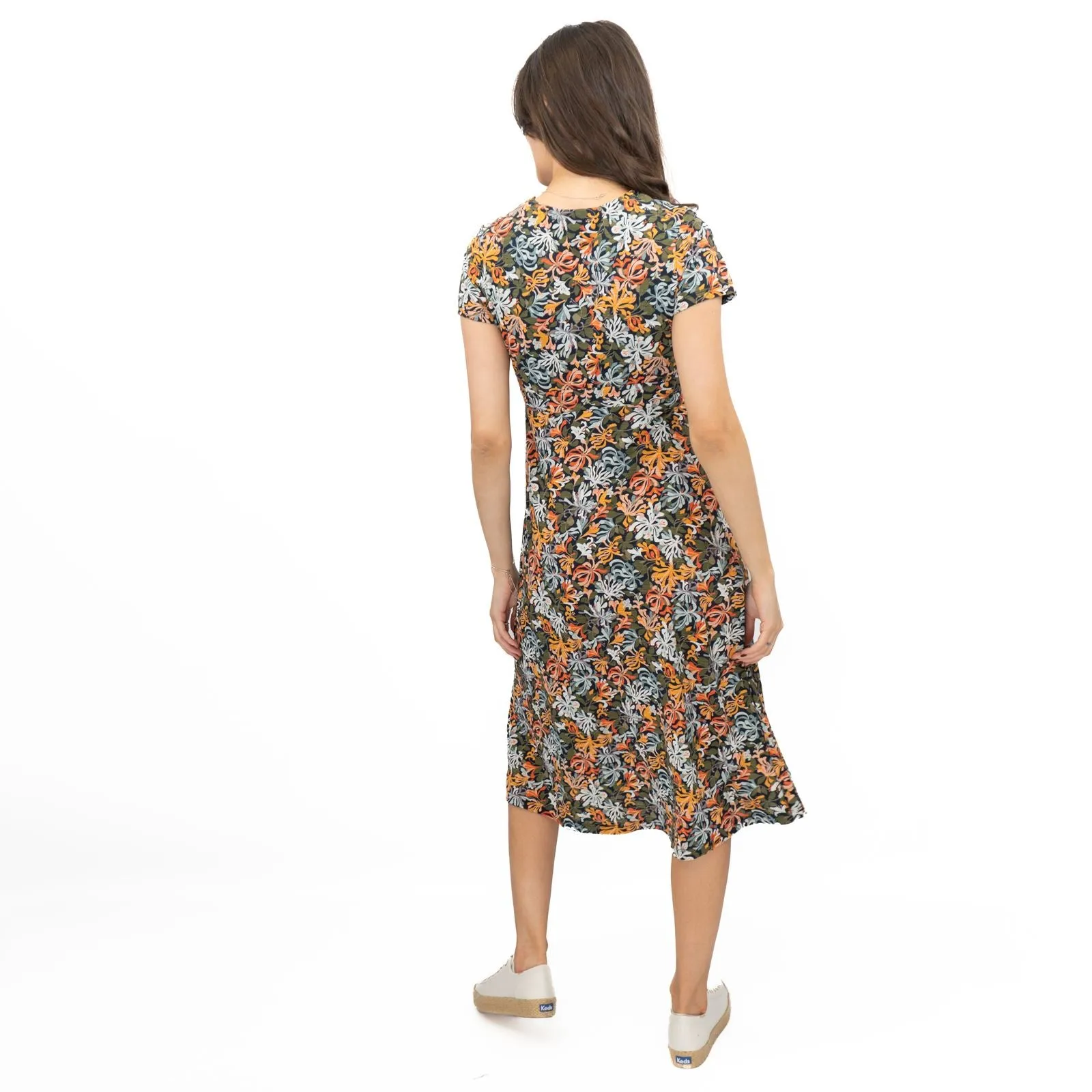 Seasalt Chapelle Midi Dress Honeysuckle Maritime Print