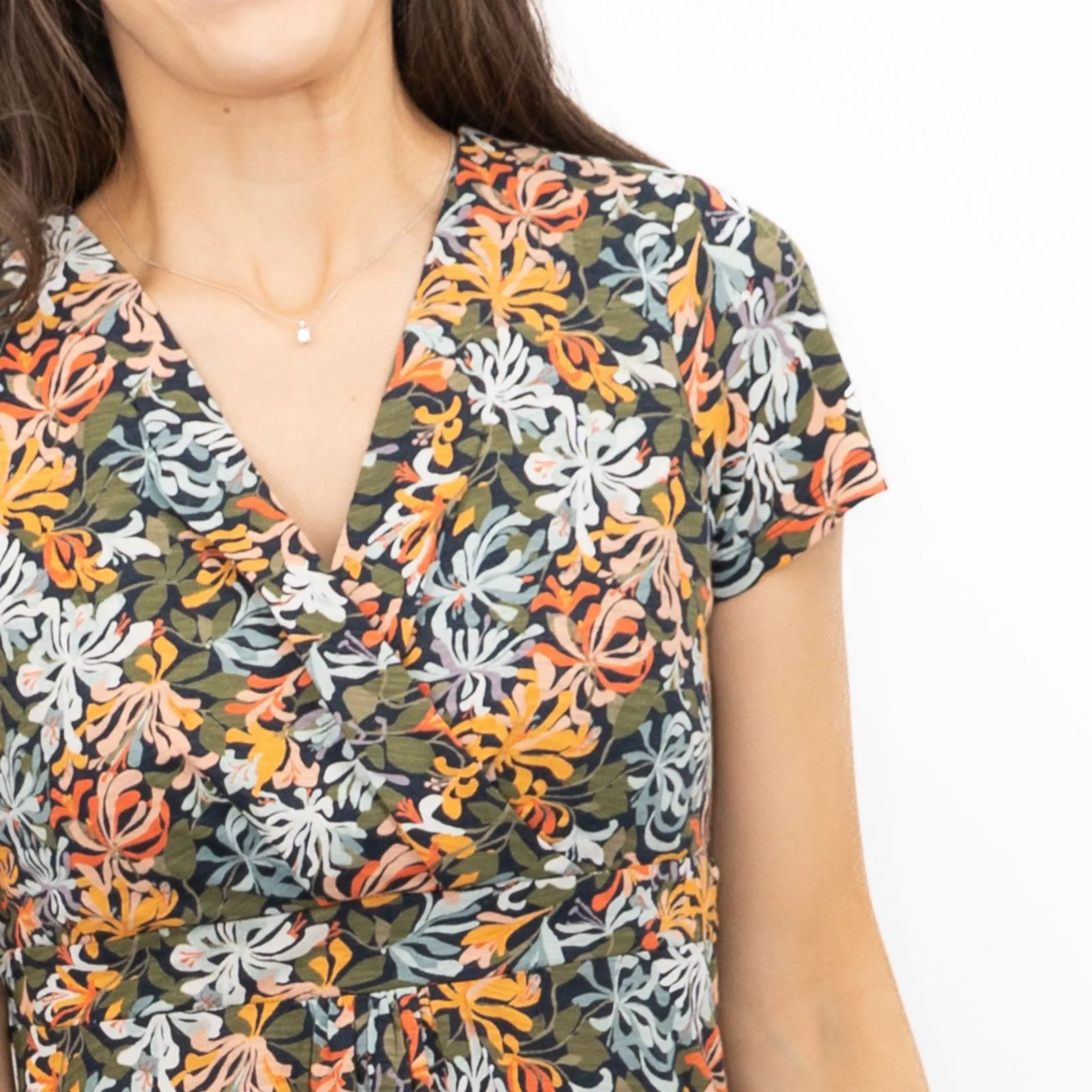Seasalt Chapelle Midi Dress Honeysuckle Maritime Print
