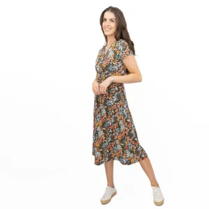 Seasalt Chapelle Midi Dress Honeysuckle Maritime Print