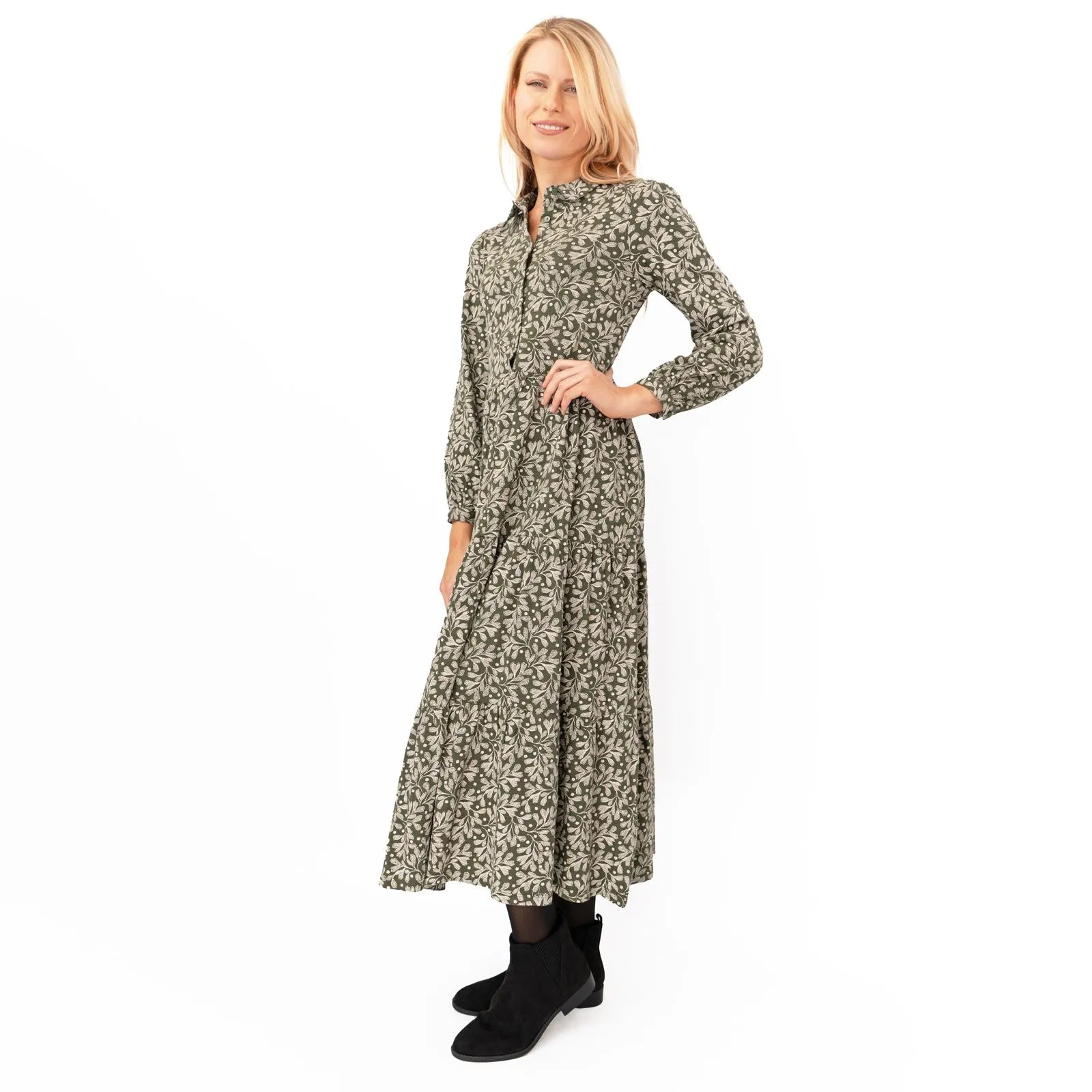 Seasalt Felicity Green Cotton Jersey Midi Dress