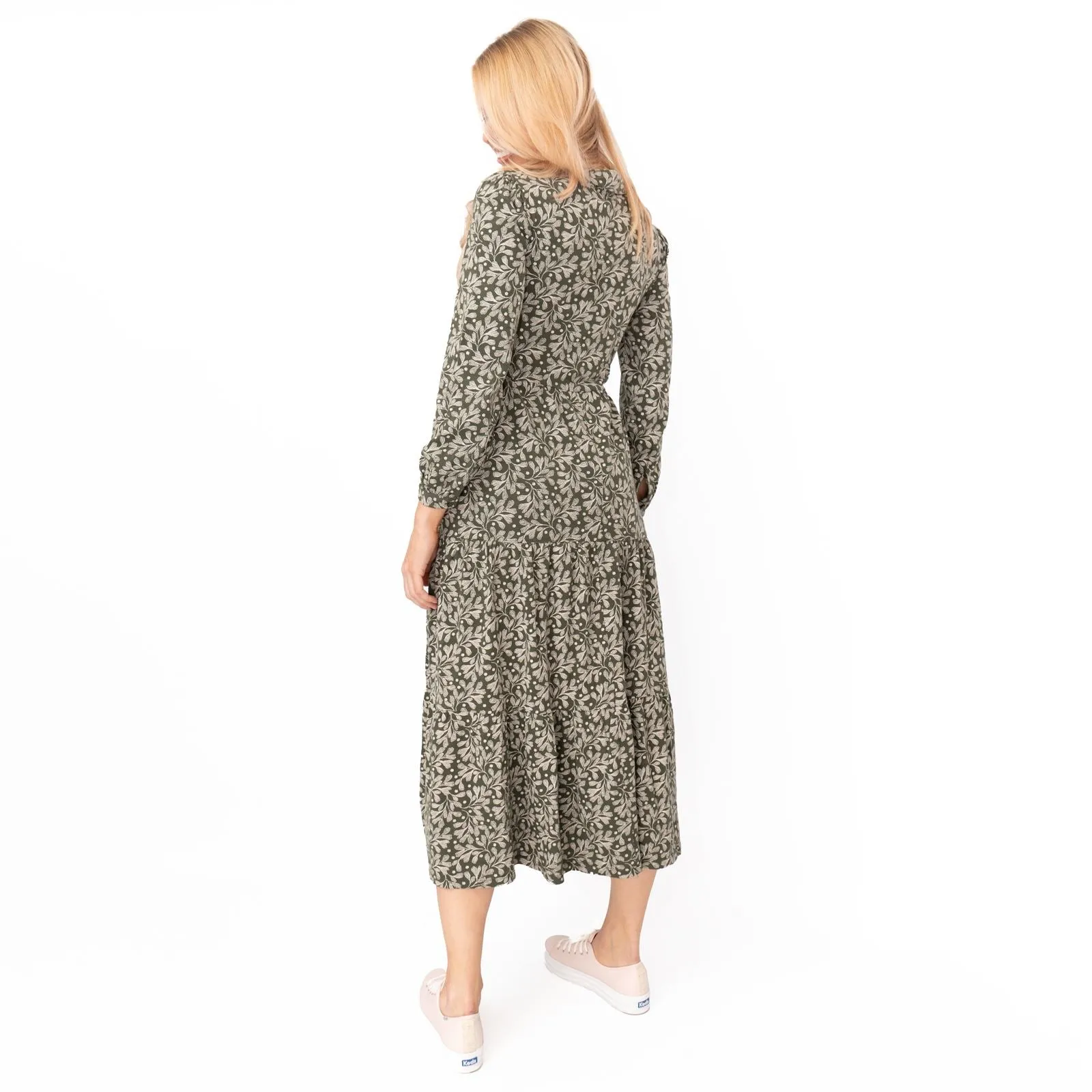 Seasalt Felicity Green Cotton Jersey Midi Dress