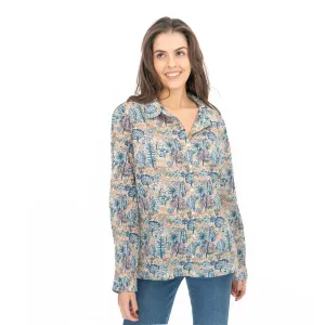 Seasalt Larissa Shirt Blue Forest Print