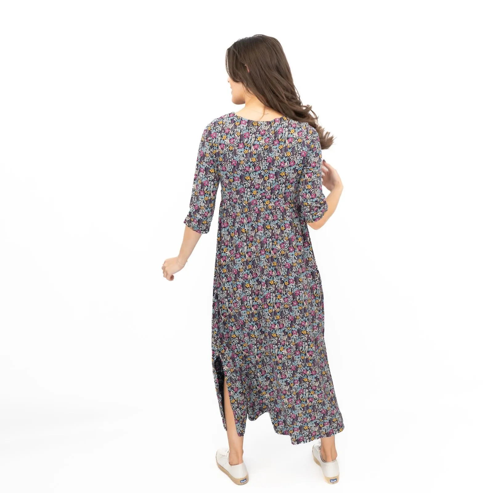 Seasalt Maggie Maxi Dress Navy Floral Moor Maritime