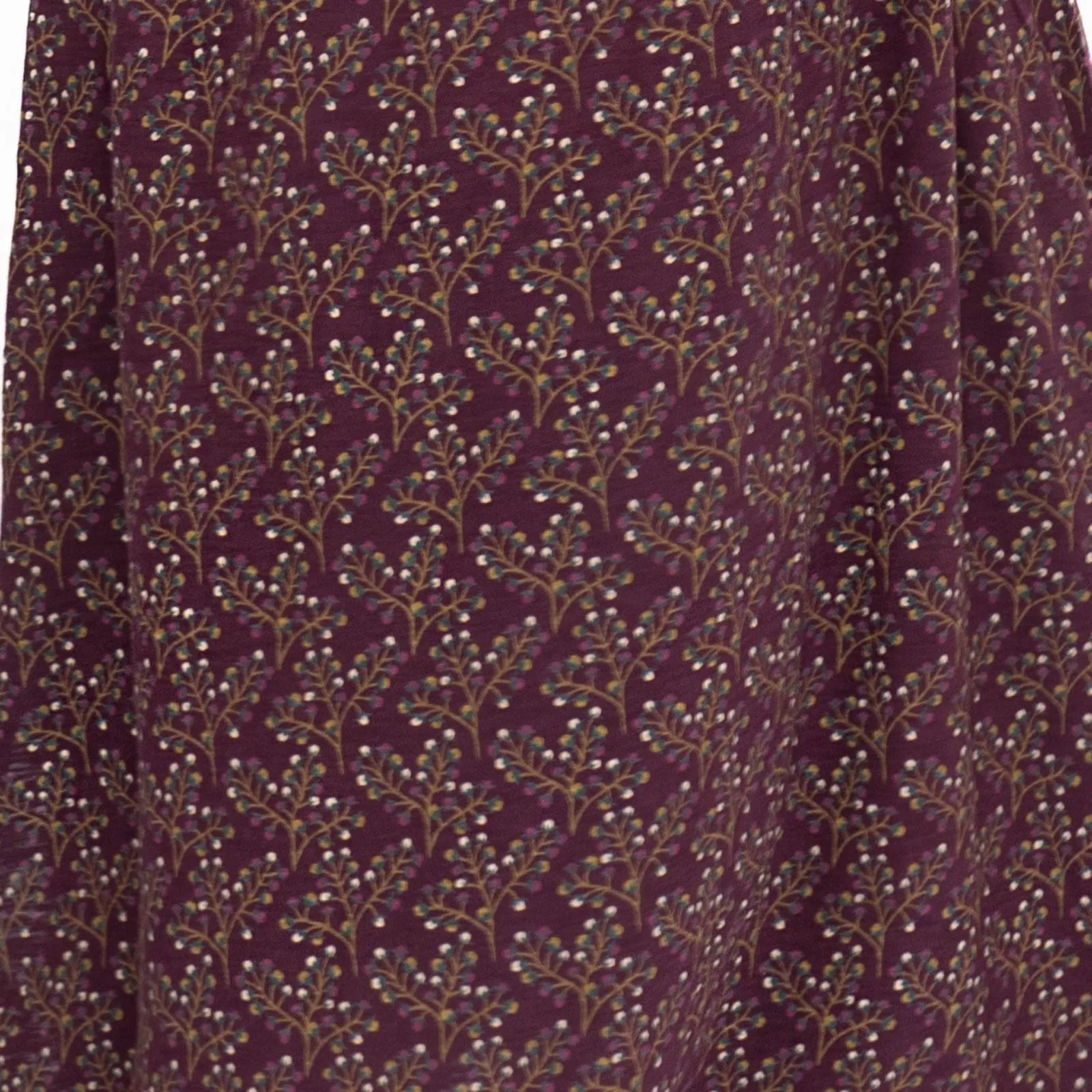 Seasalt Maggie Maxi Dress Purple Floral Cotton 3/4 Sleeve