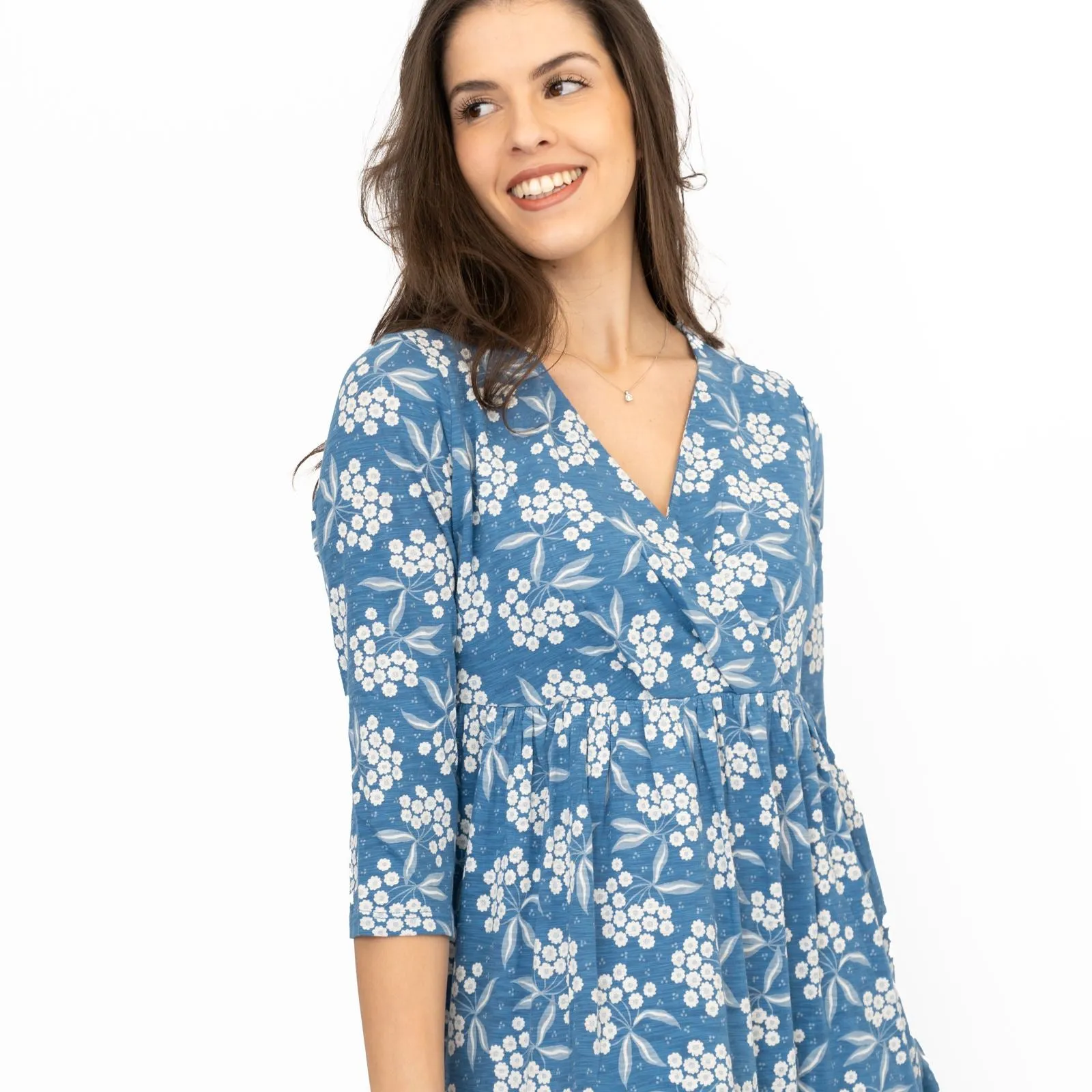 Seasalt Sky Branch Blue Elderflower Shadow Midi Dress