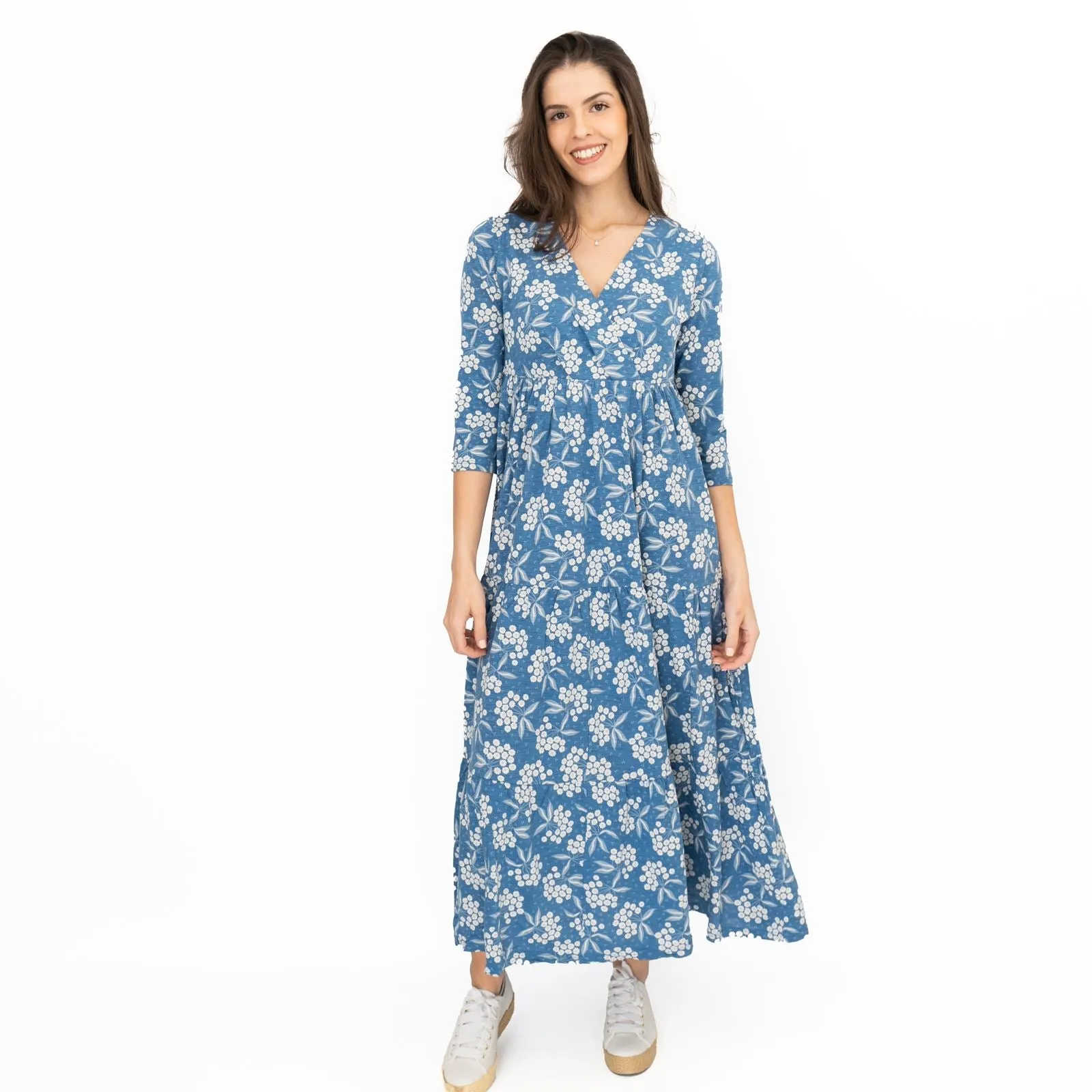 Seasalt Sky Branch Blue Elderflower Shadow Midi Dress
