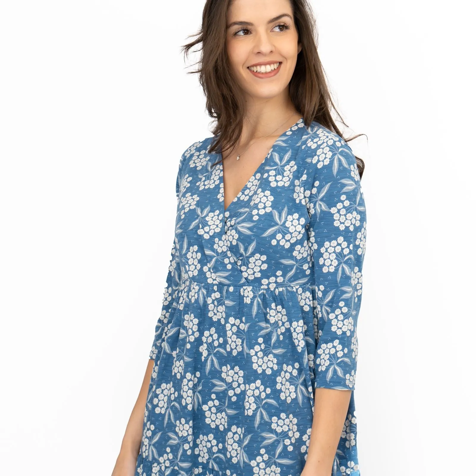 Seasalt Sky Branch Blue Elderflower Shadow Midi Dress