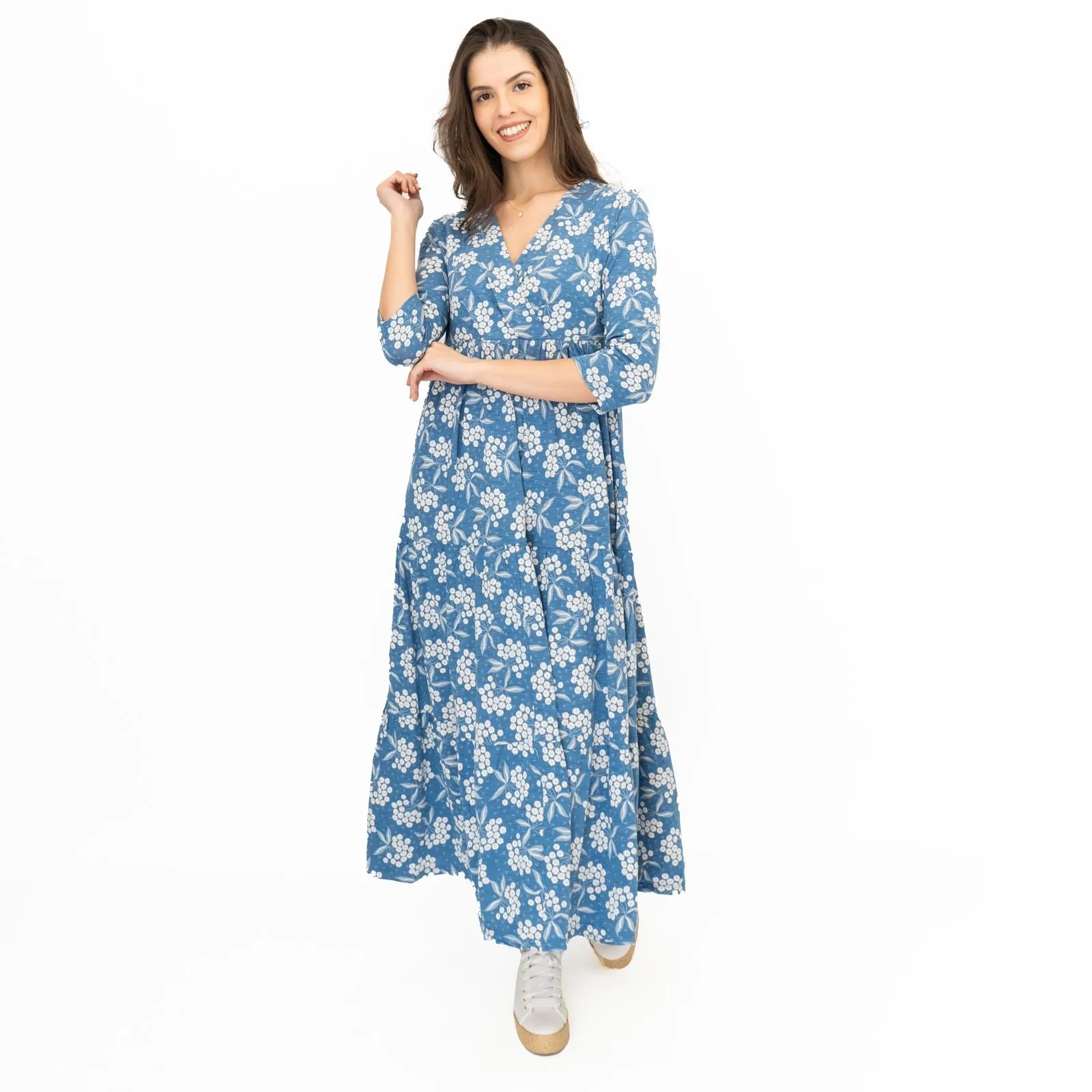 Seasalt Sky Branch Blue Elderflower Shadow Midi Dress
