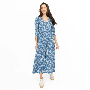 Seasalt Sky Branch Blue Elderflower Shadow Midi Dress