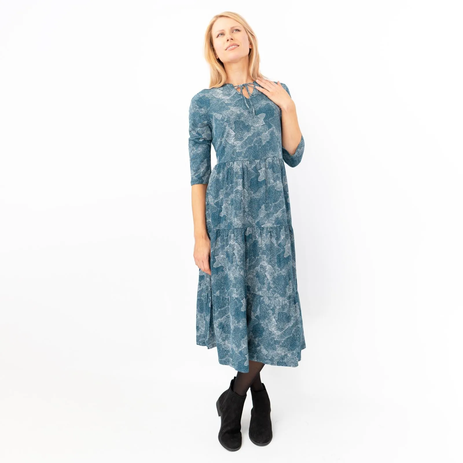 Seasalt Teal Green Sky View Midi Dress