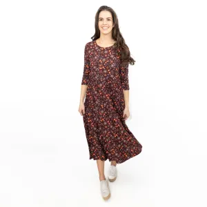 Seasalt Tiered Line Strokes Dress in Breon Pink