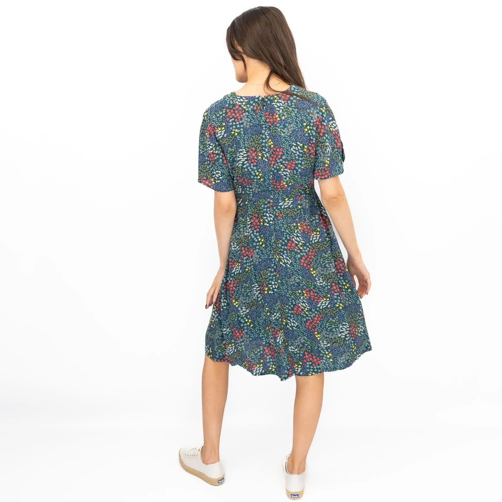 Seasalt Wilsey Empire Line Dress Teal Green