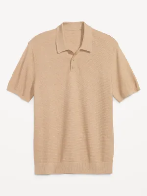 Short-Sleeve Polo Pullover Sweater for Men Old-Navy