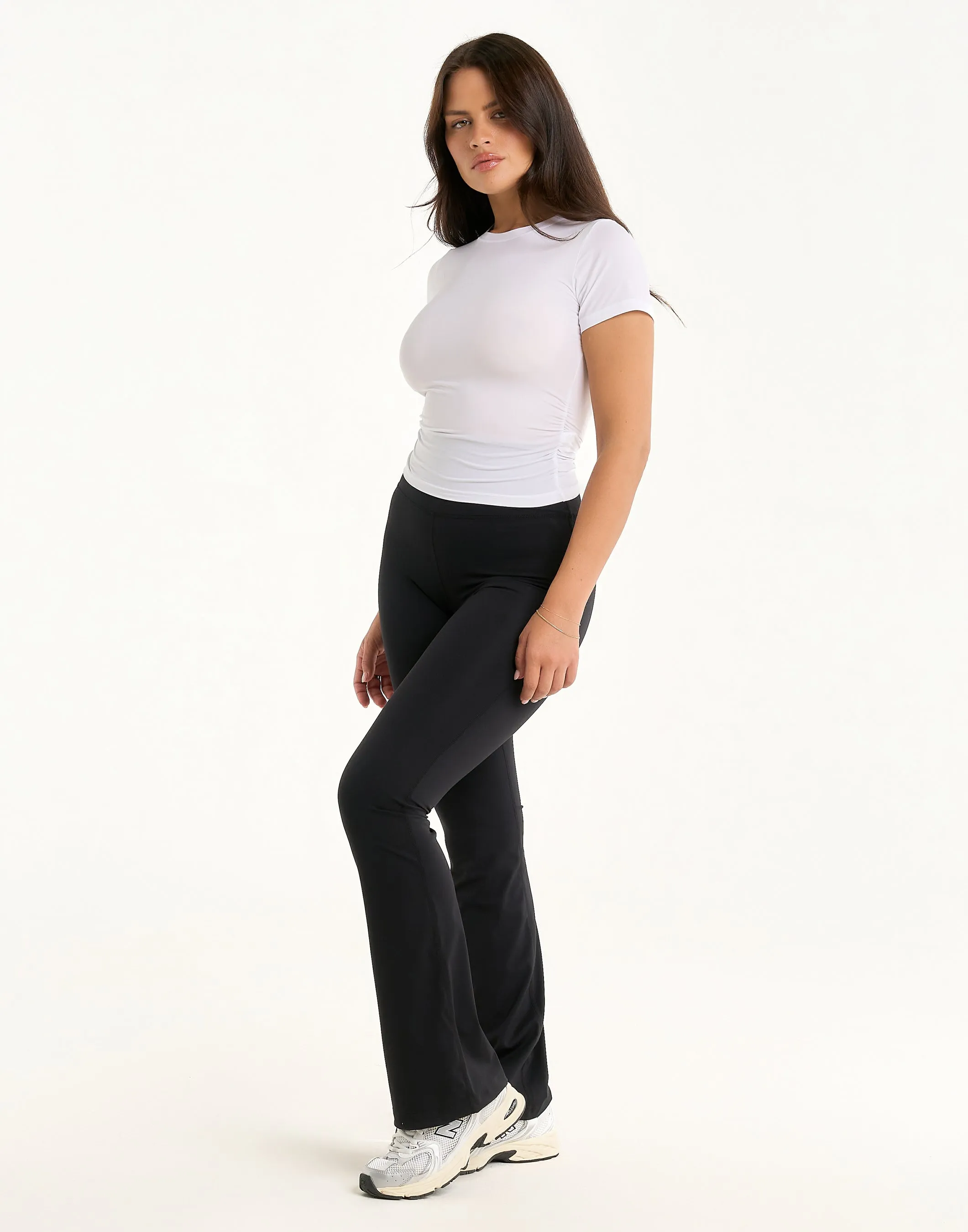 SmoothForm Ruched Sculpt Top - White