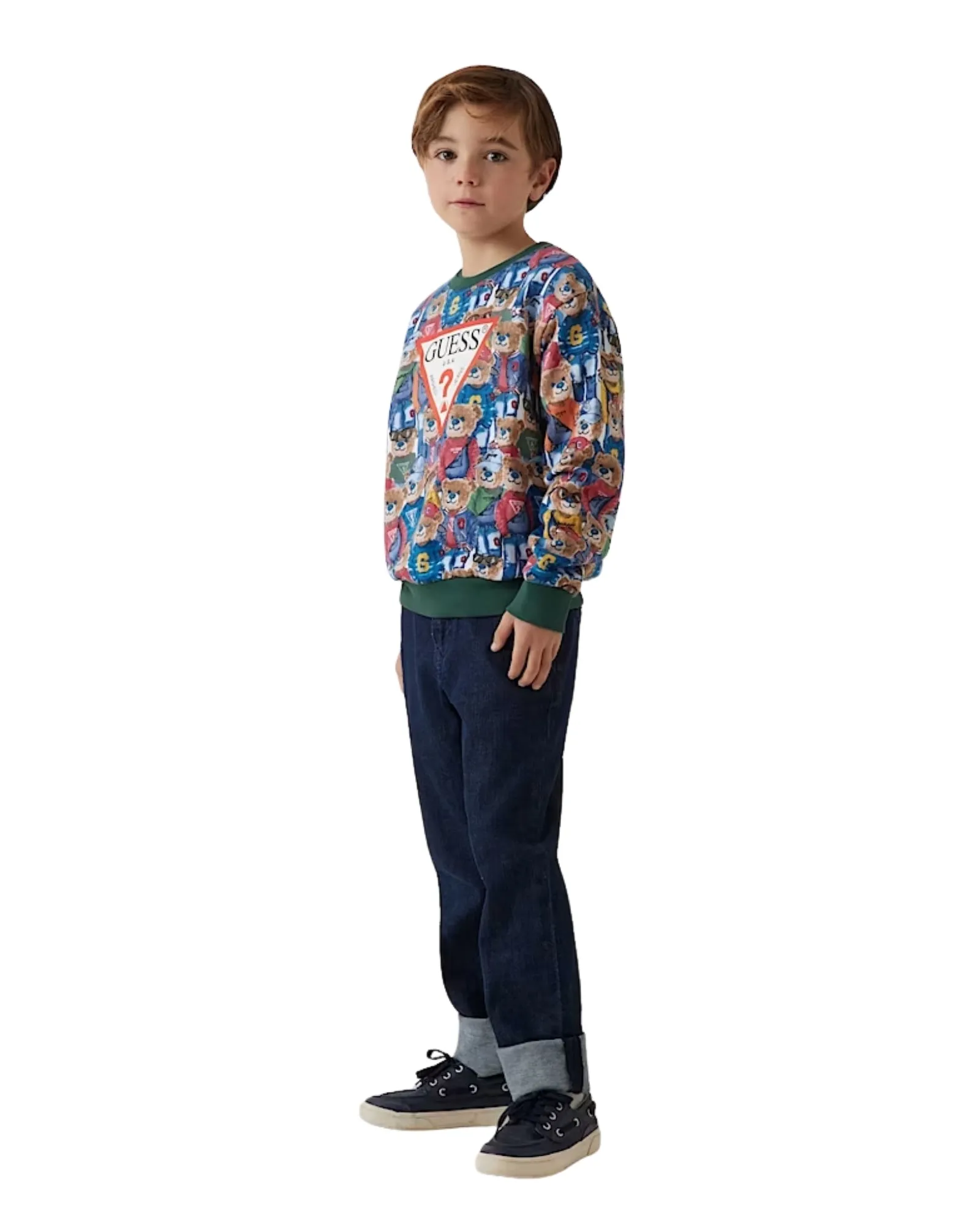 Teddy Bear Logo Long Sleeve Active Top (2-7) Guess