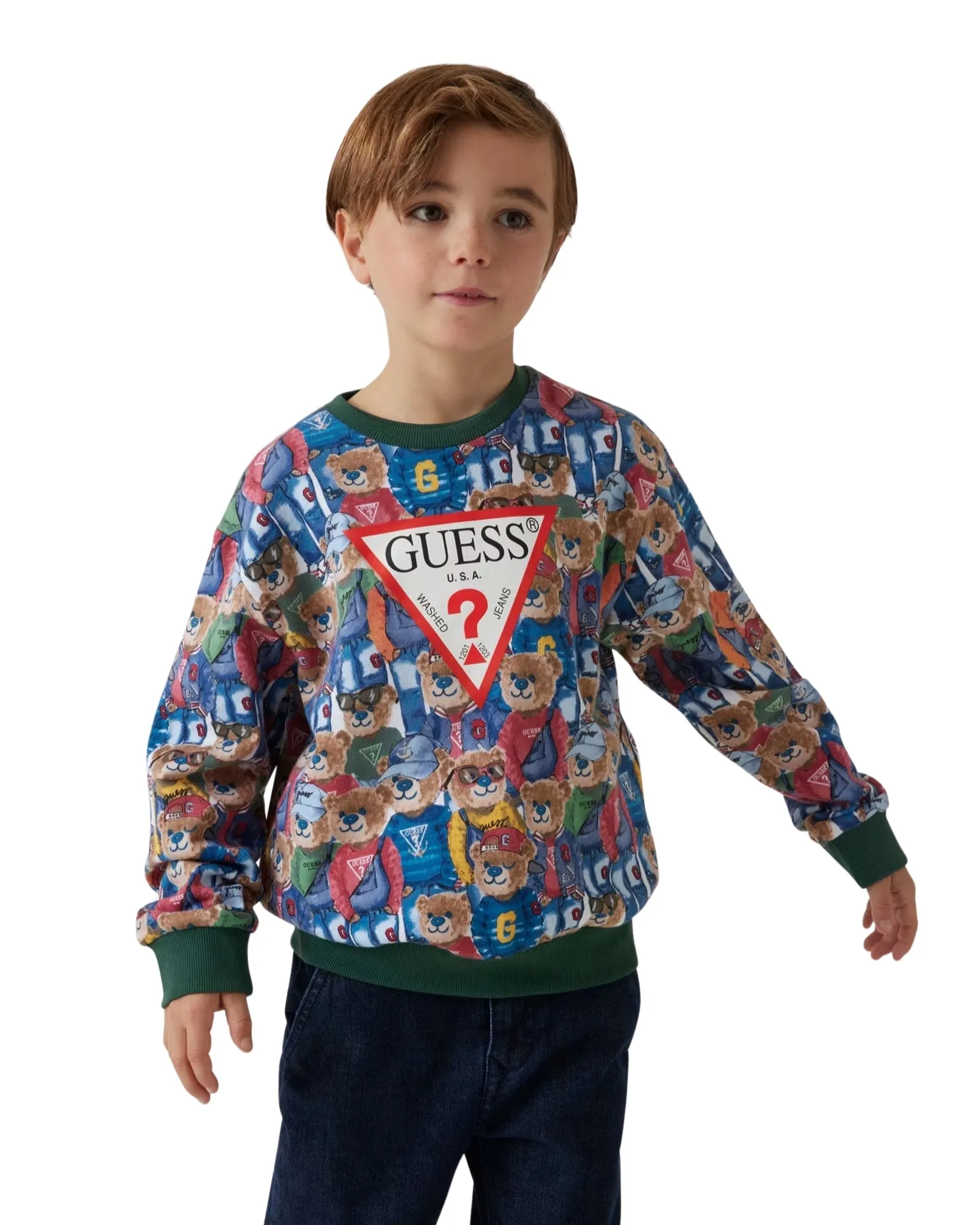 Teddy Bear Logo Long Sleeve Active Top (2-7) Guess