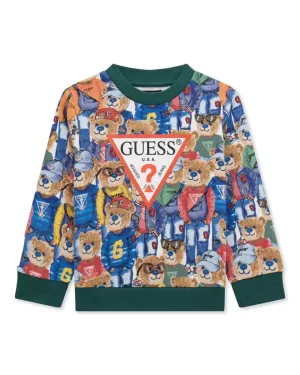 Teddy Bear Logo Long Sleeve Active Top (2-7) Guess
