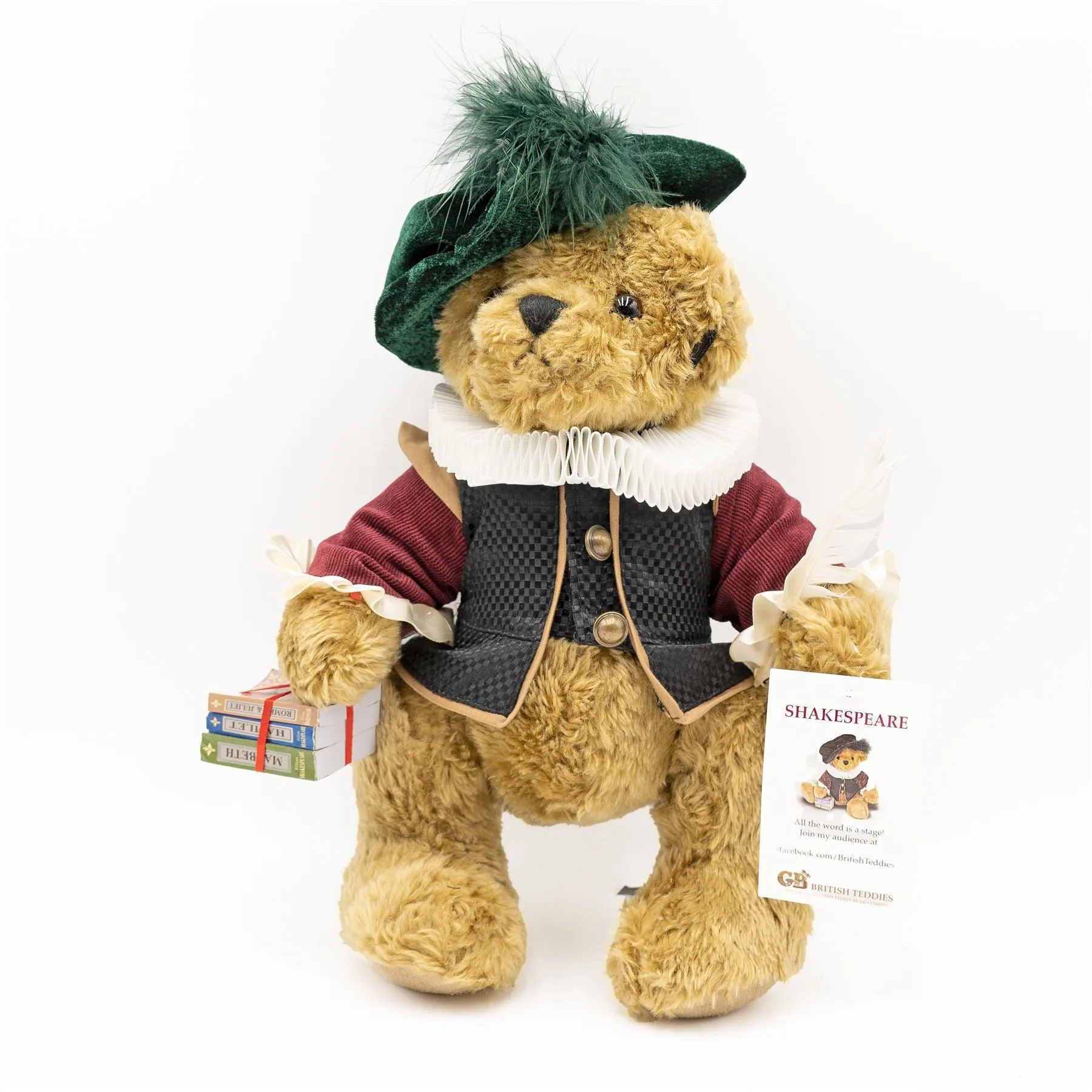 The Great British Teddy Bear Company Shakespeare Soft Plush Toy Collectable