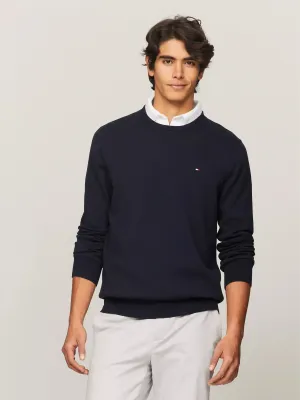 Tommy Hilfiger Solid Logo Crewneck Sweater - Men
