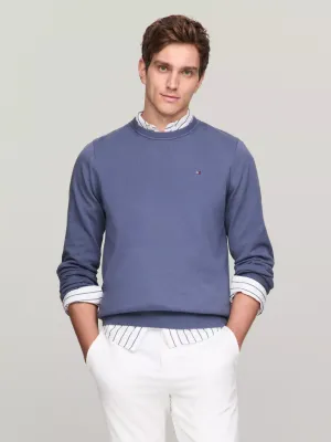Tommy Hilfiger Solid Logo Crewneck Sweater - Men