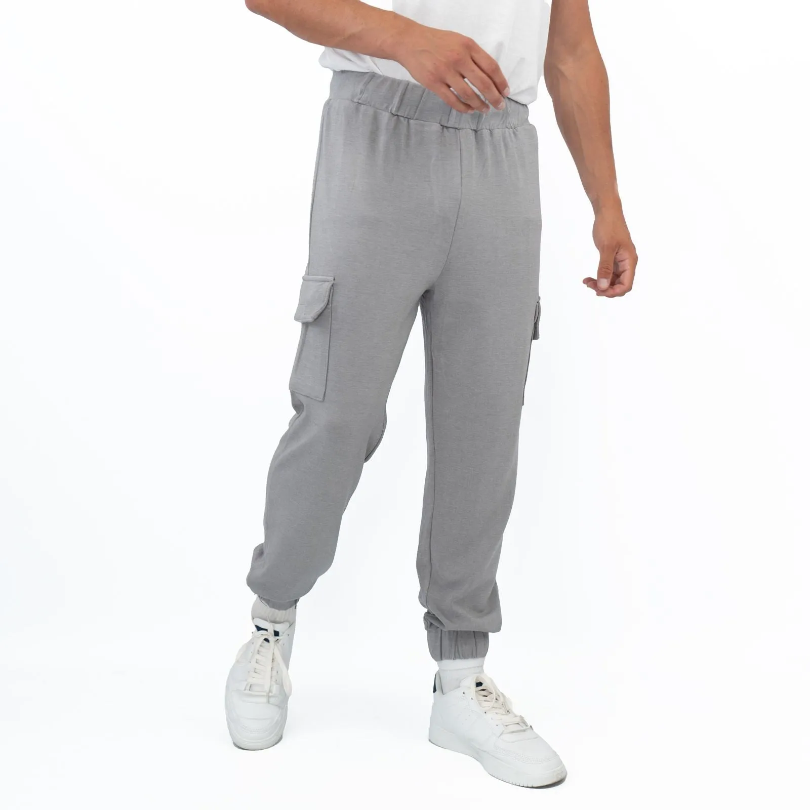 True Religion Mens Grey Cargo Jogger Sweatpants