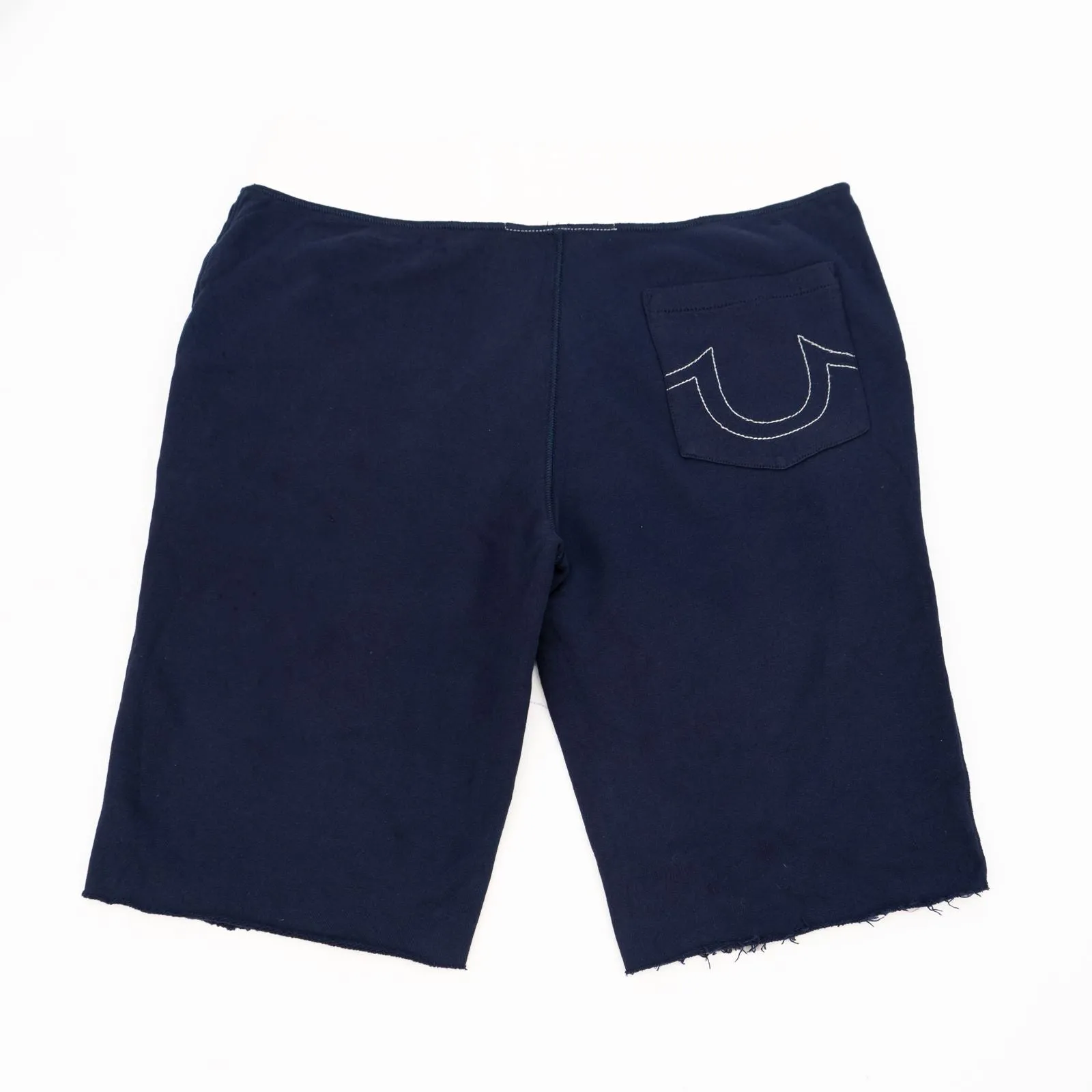 True Religion Mens Shorts Navy White Waist