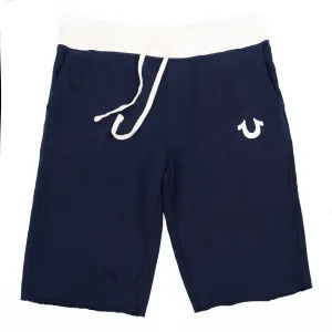 True Religion Mens Shorts Navy White Waist