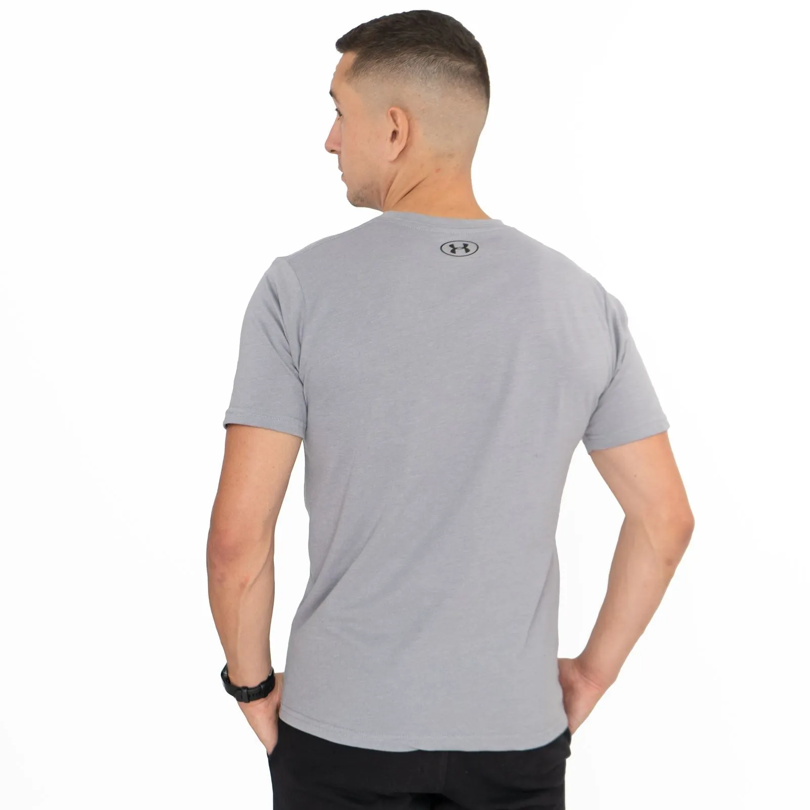 Under Armour Men Logo Print Sportstyle Grey Short Sleeve T-shirt