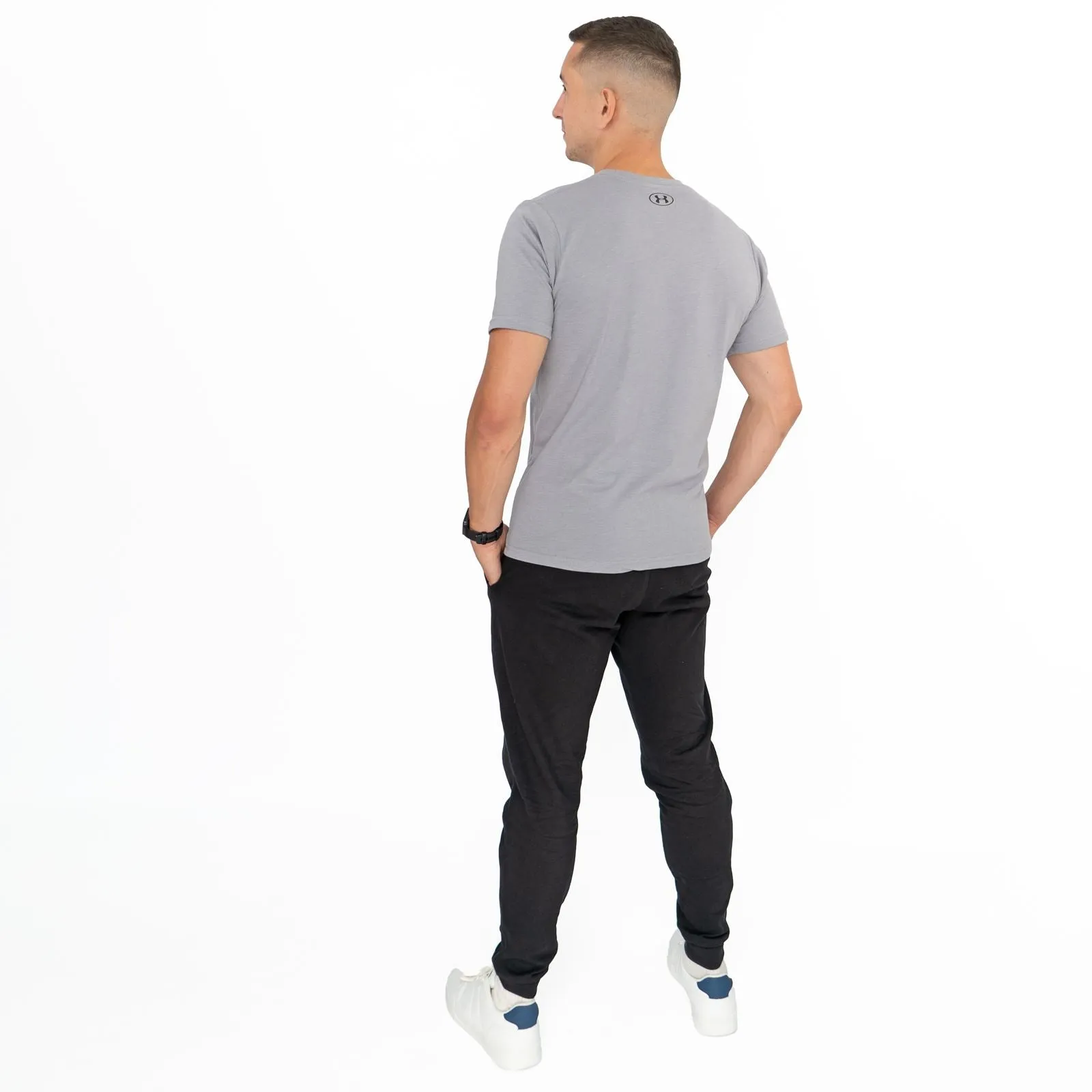 Under Armour Men Logo Print Sportstyle Grey Short Sleeve T-shirt