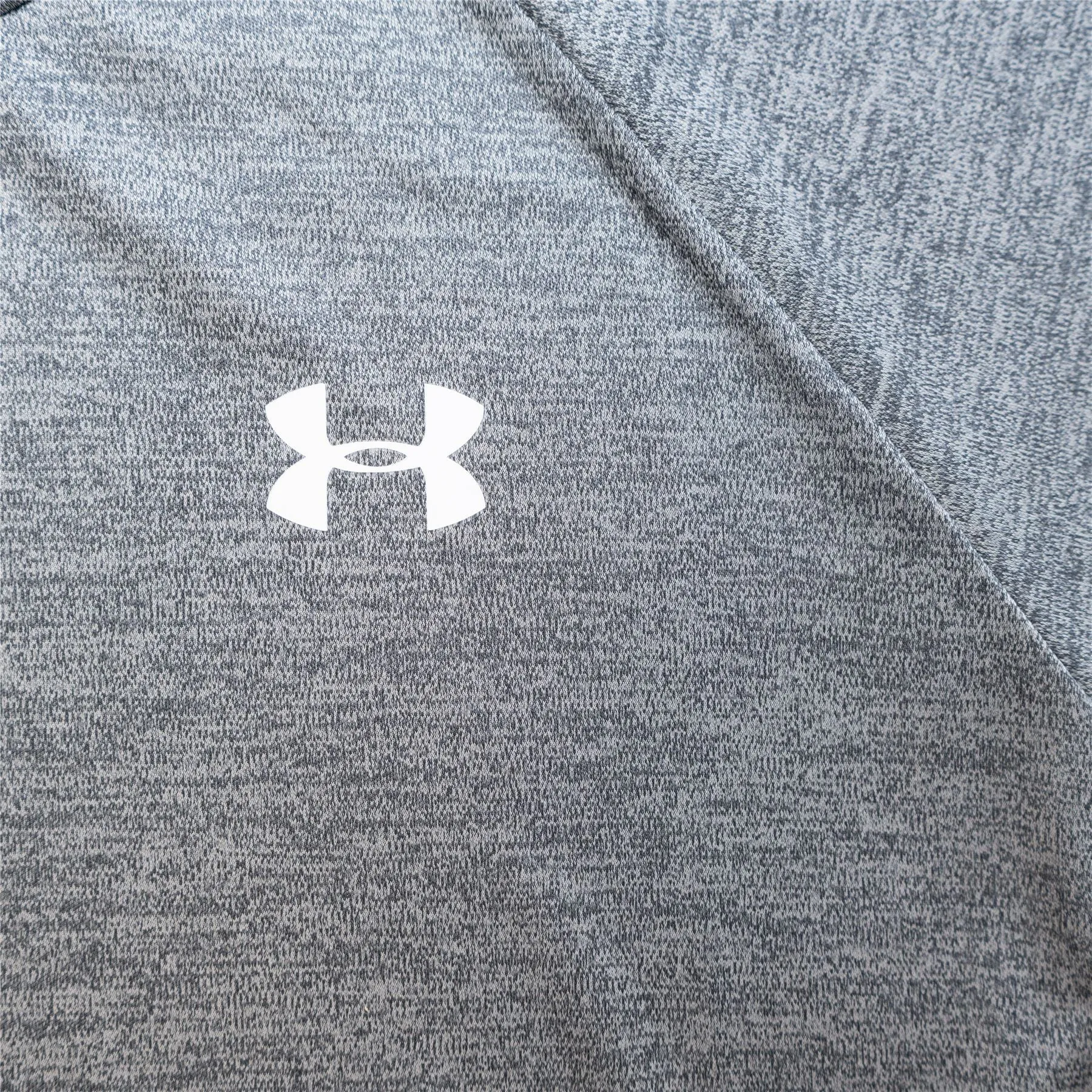 Under Armour Mens HeatGear Dark Grey Marl Crew Neck Short Sleeve Training Gym Tops
