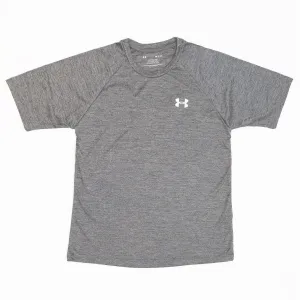 Under Armour Mens HeatGear Dark Grey Marl Crew Neck Short Sleeve Training Gym Tops