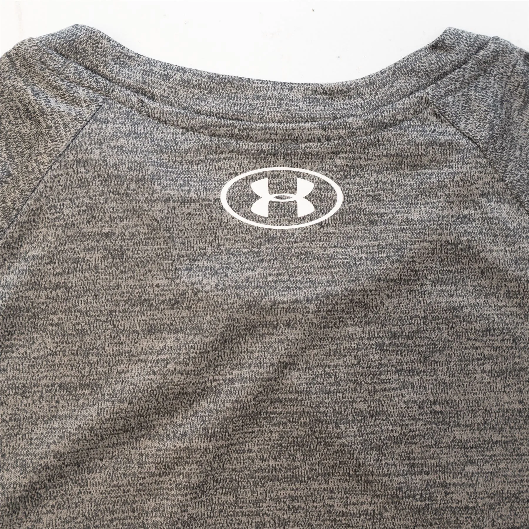 Under Armour Mens HeatGear Dark Grey Marl Crew Neck Short Sleeve Training Gym Tops