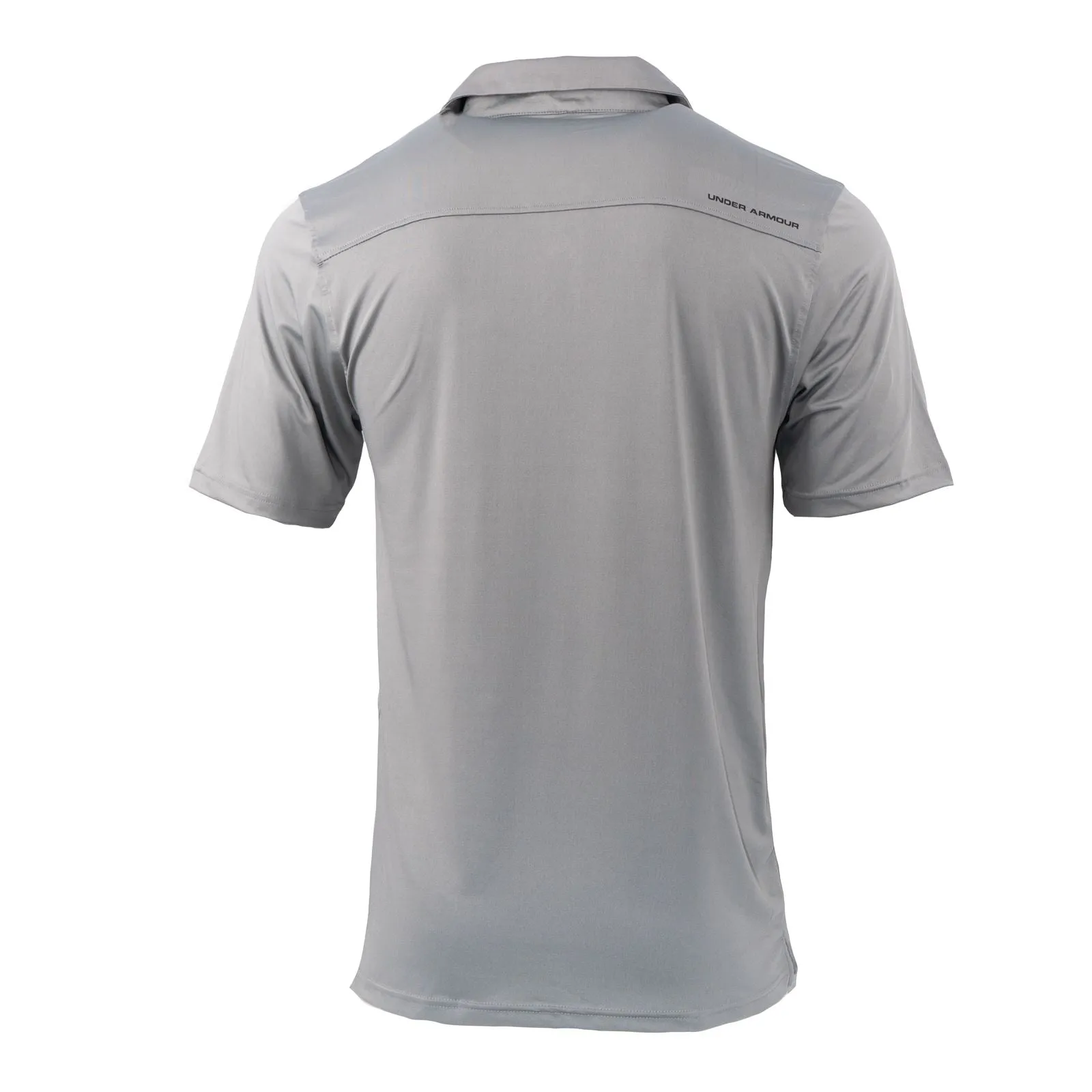 Under Armour Mens HeatGear Golf Sports Grey Polo Shirt Casual Tops