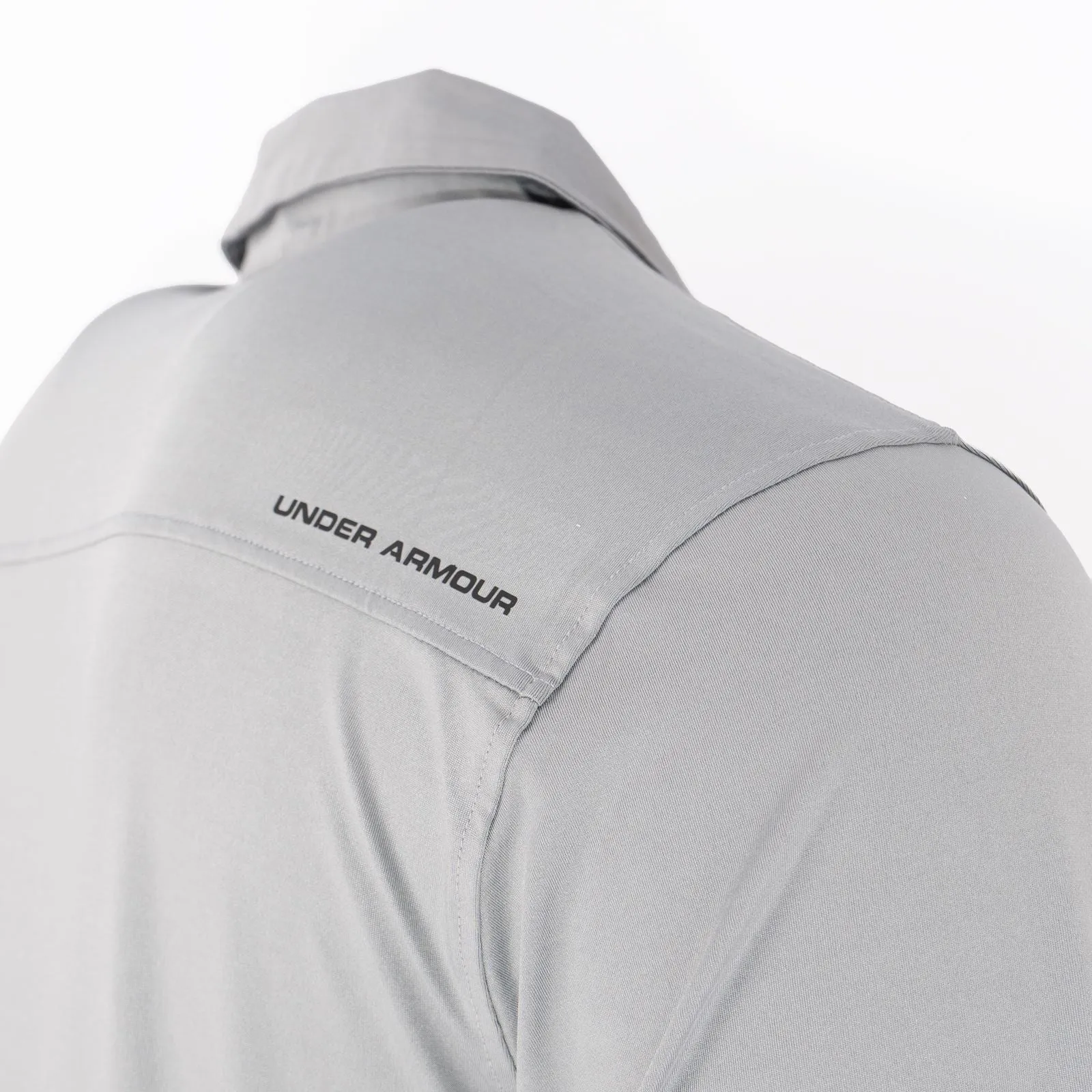 Under Armour Mens HeatGear Golf Sports Grey Polo Shirt Casual Tops