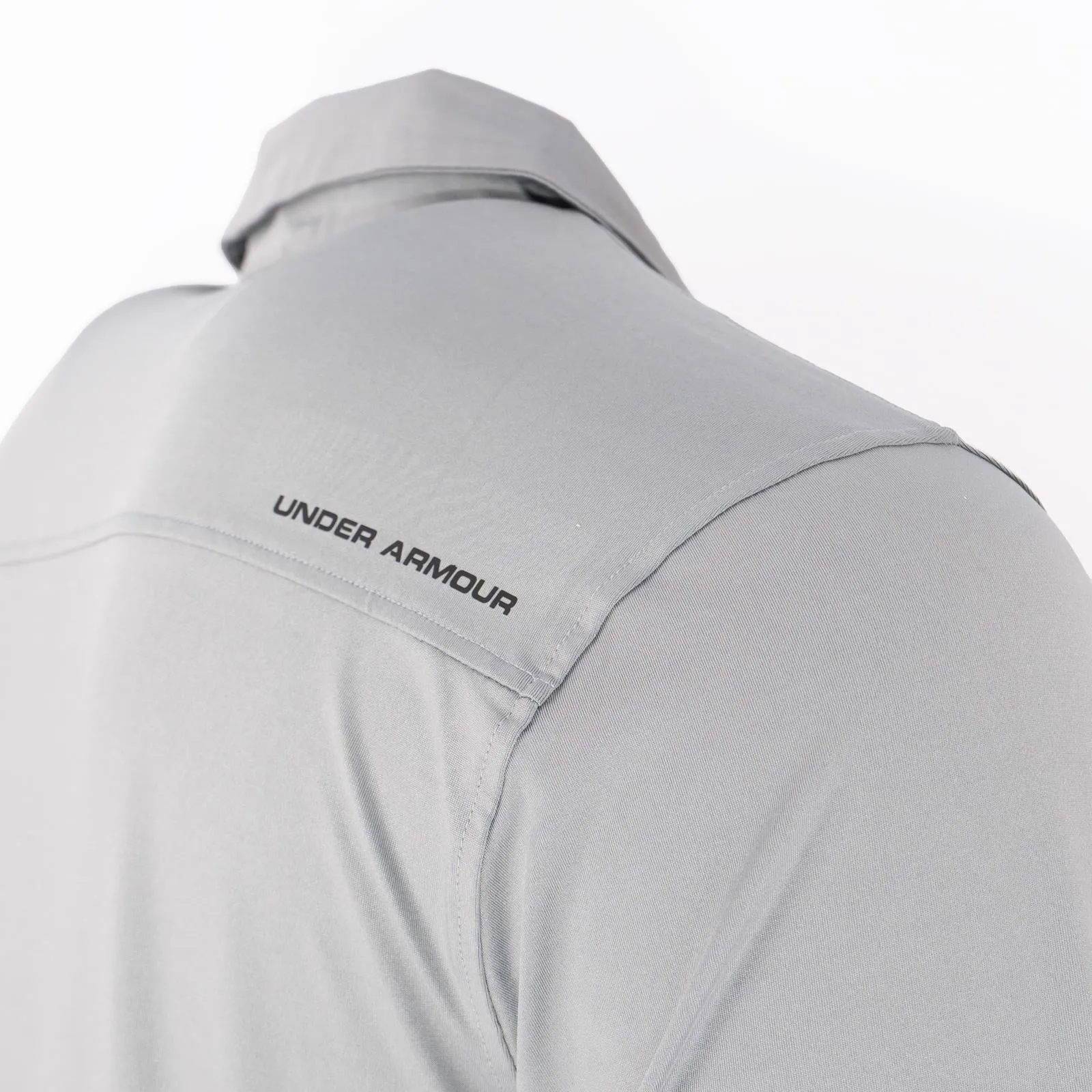 Under Armour Mens HeatGear Golf Sports Grey Polo Shirt Casual Tops