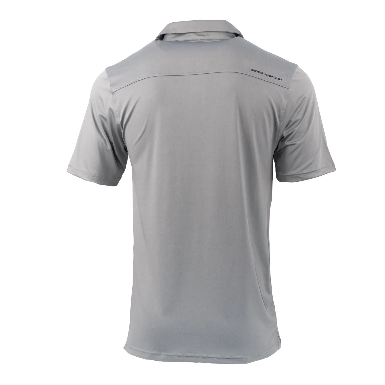 Under Armour Mens HeatGear Golf Sports Grey Polo Shirt Casual Tops