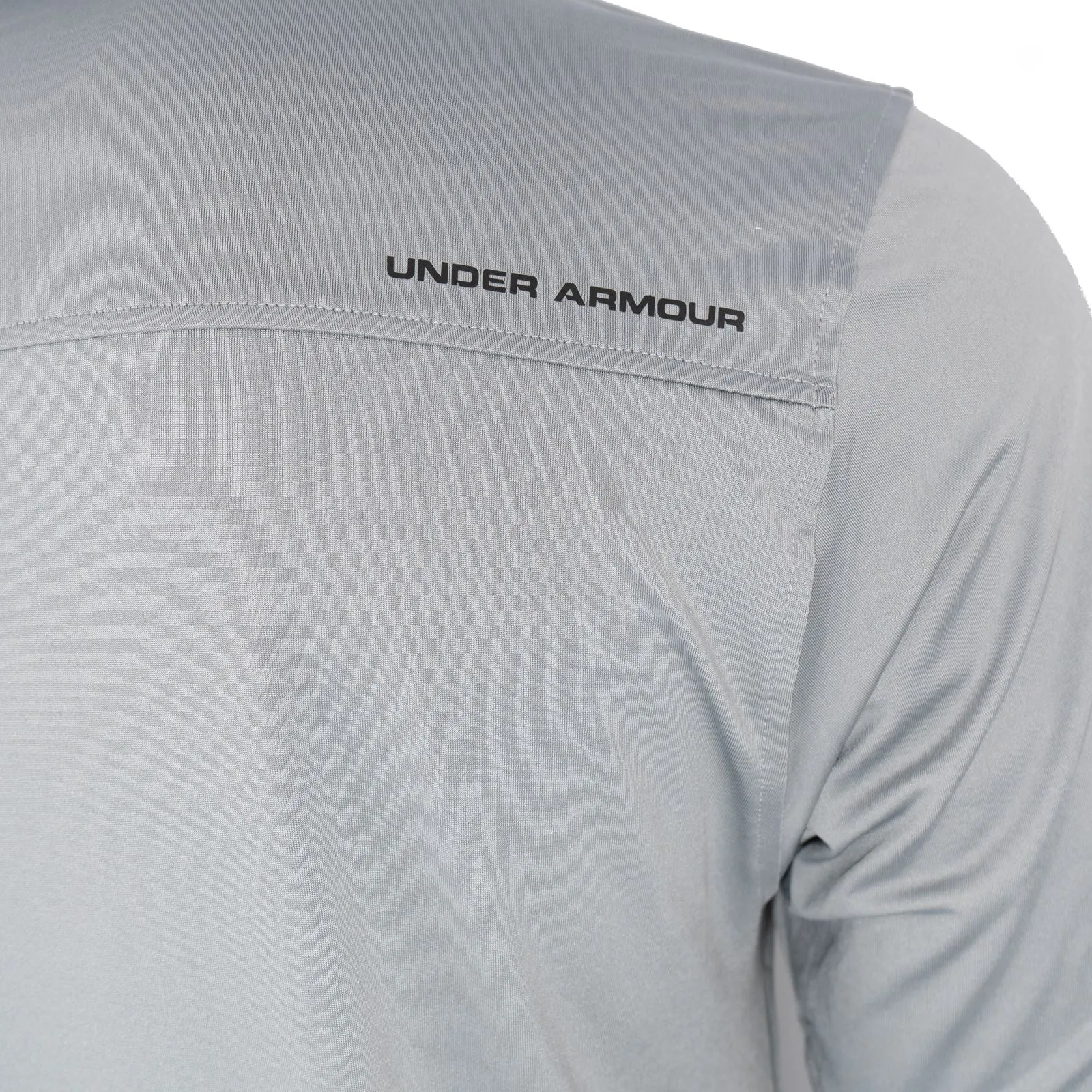 Under Armour Mens HeatGear Golf Sports Grey Polo Shirt Casual Tops