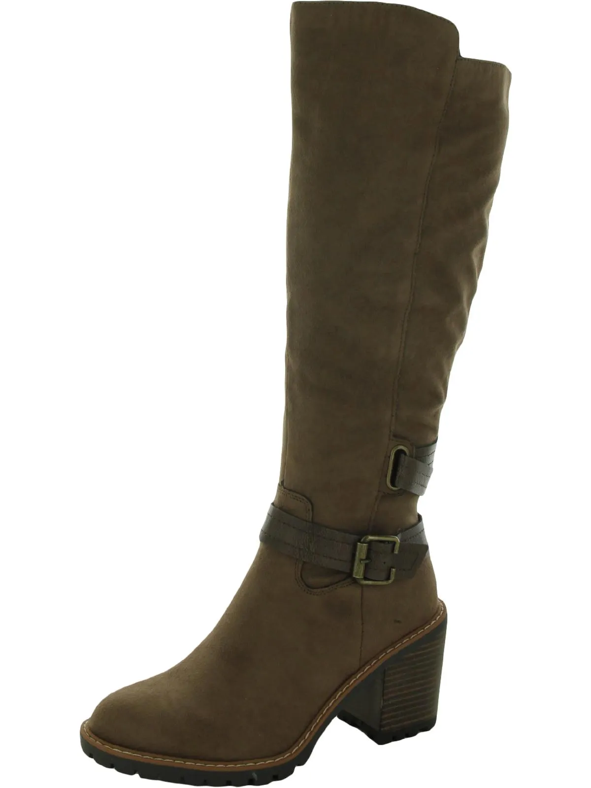 Viviaan Womens Zipper Buckle Knee-High Boots