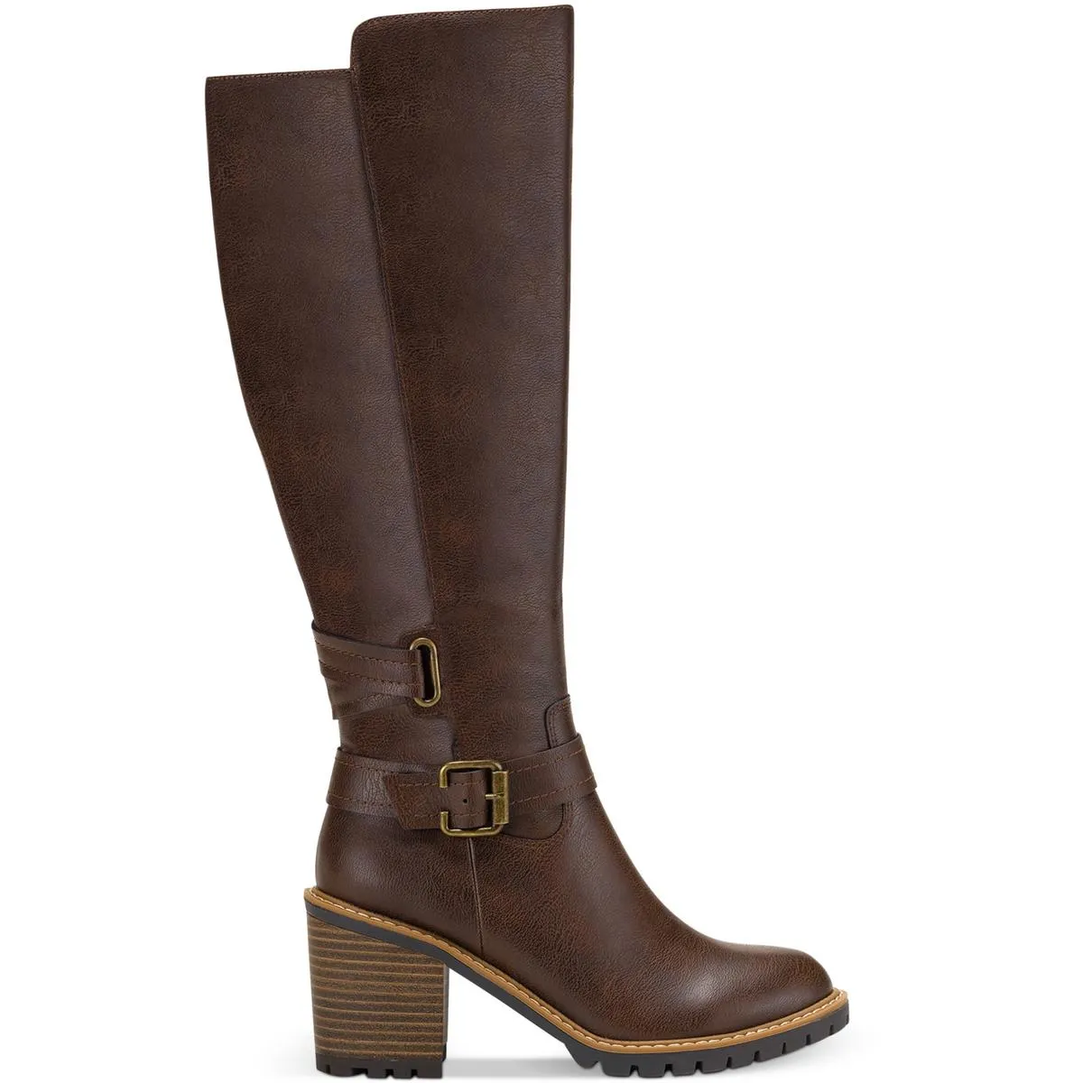 Viviaan Womens Zipper Buckle Knee-High Boots