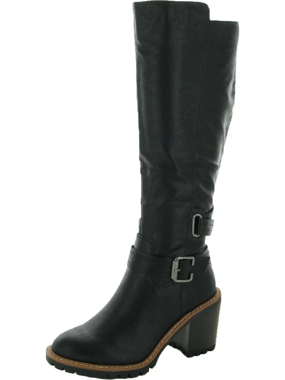 Viviaan Womens Zipper Buckle Knee-High Boots