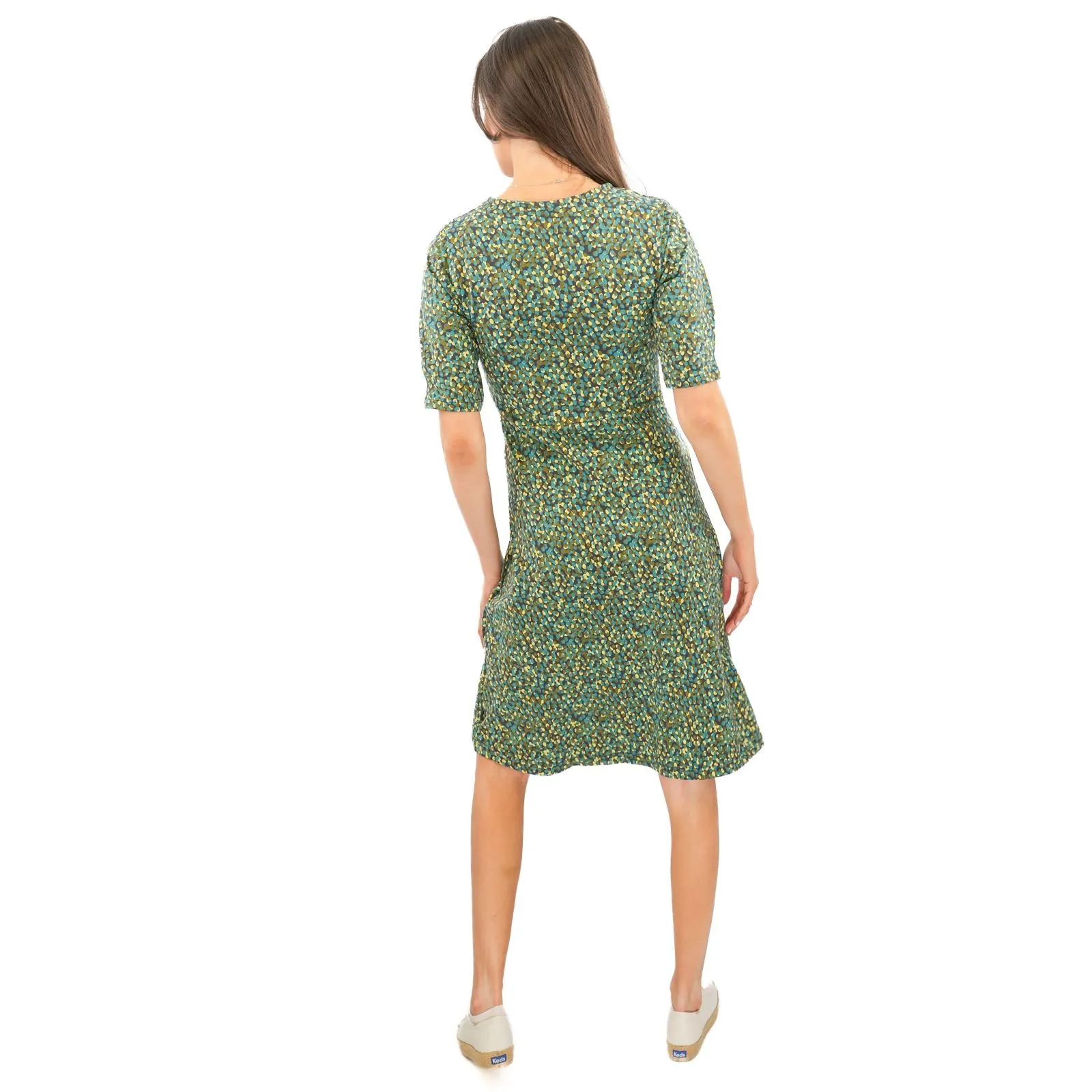 Weird Fish Green Cassandra Swing Dress