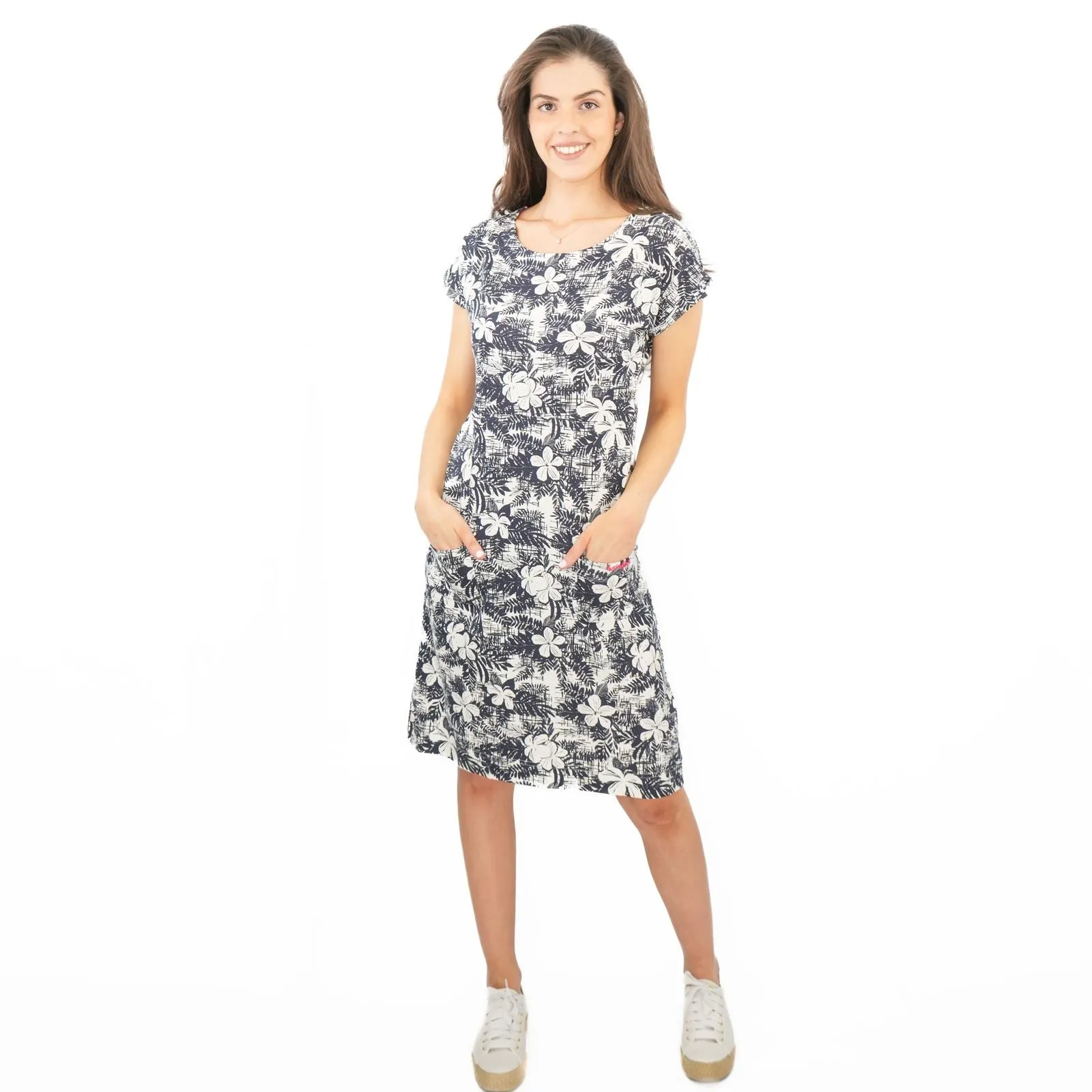 Weird Fish Navy Tallahassee Dress