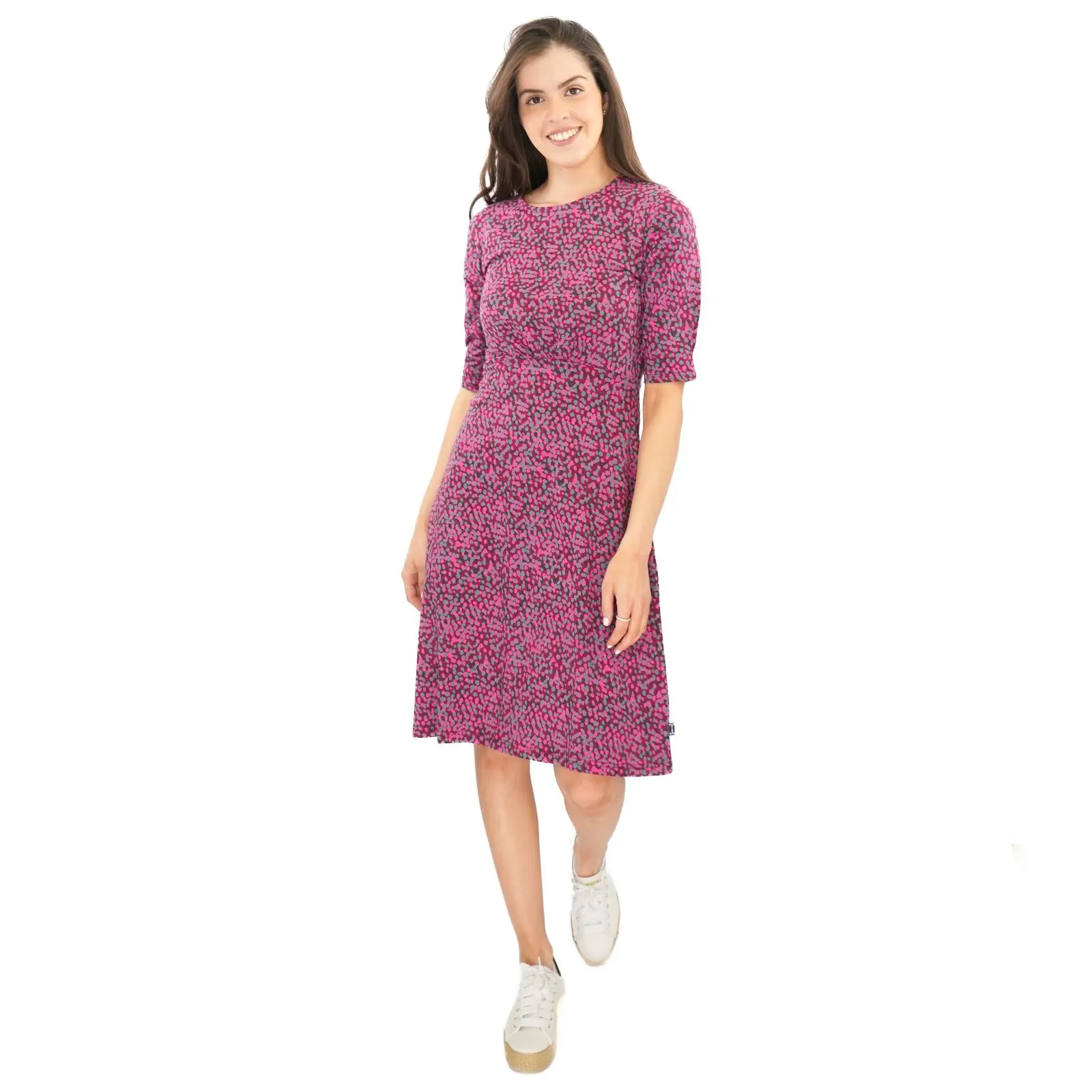 Weird Fish Pink Cassandra Swing Dress