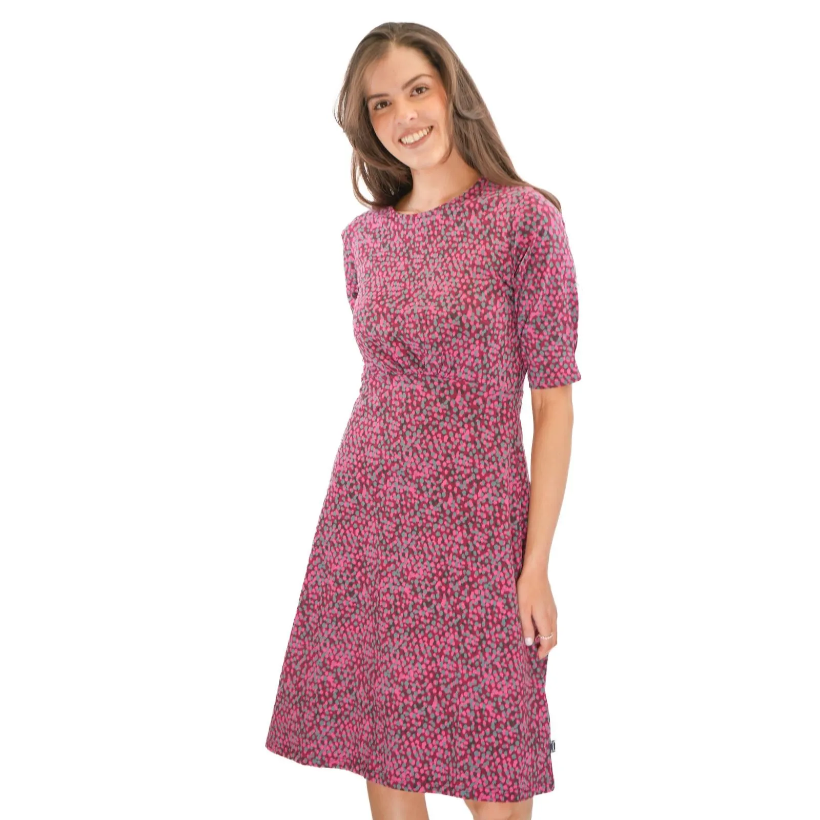 Weird Fish Pink Cassandra Swing Dress