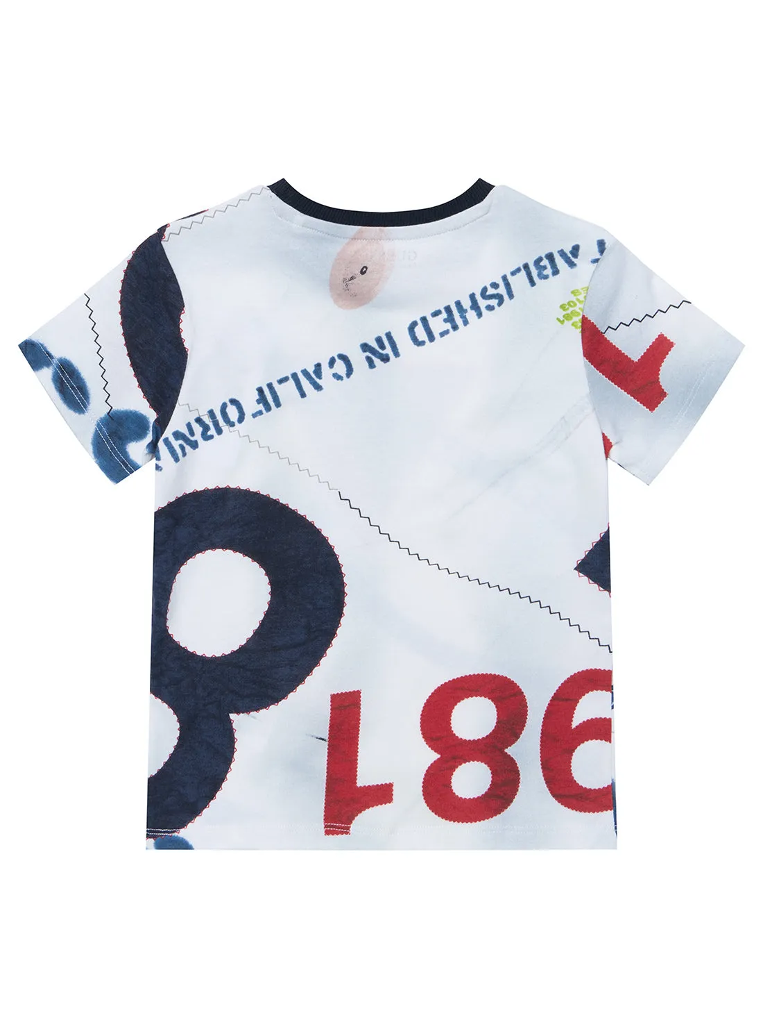 White Graphic Short Sleeve T-Shirt (2-7) Guess