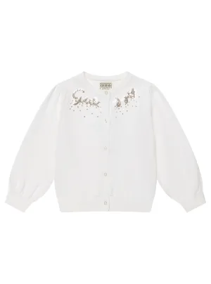 White Long Sleeve Cardigan (2-7) Guess