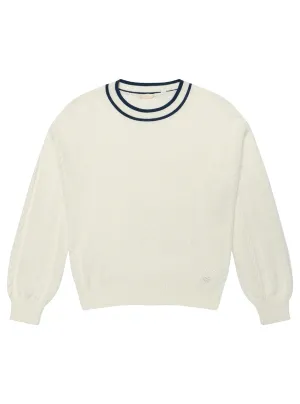 White Long Sleeve Knit Sweater (7-16) Guess