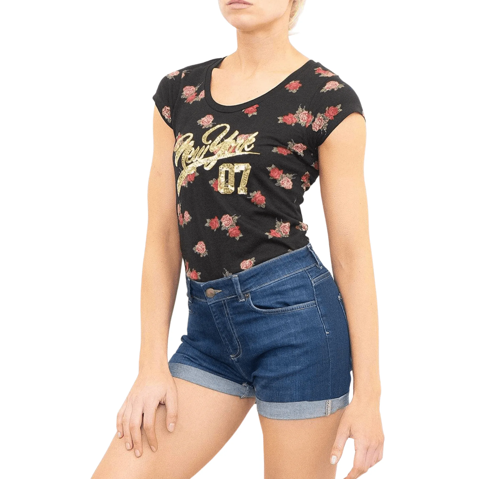 White Stuff Blue Denim Roll Up Shorts