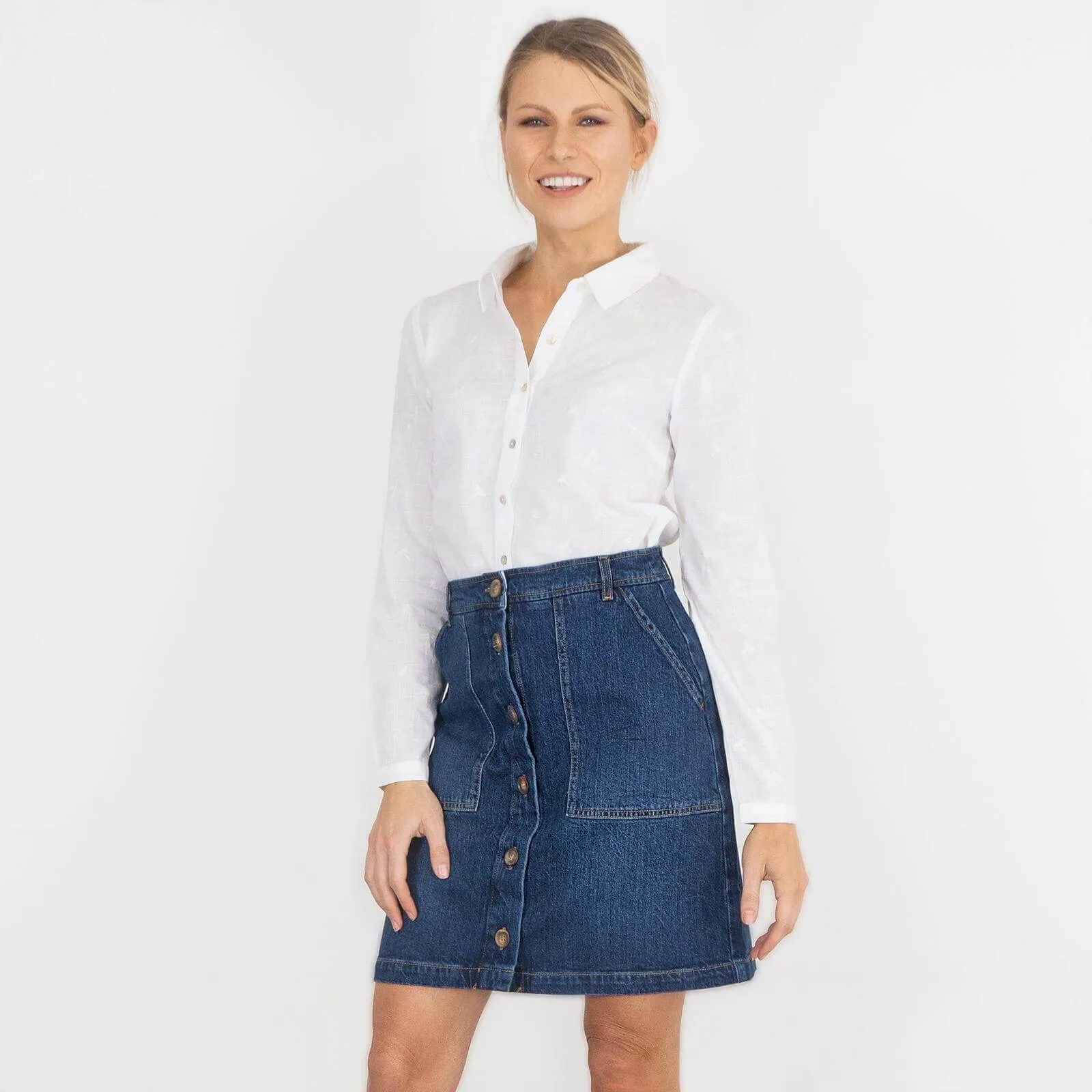 White Stuff Canterbury Denim Short Skirt